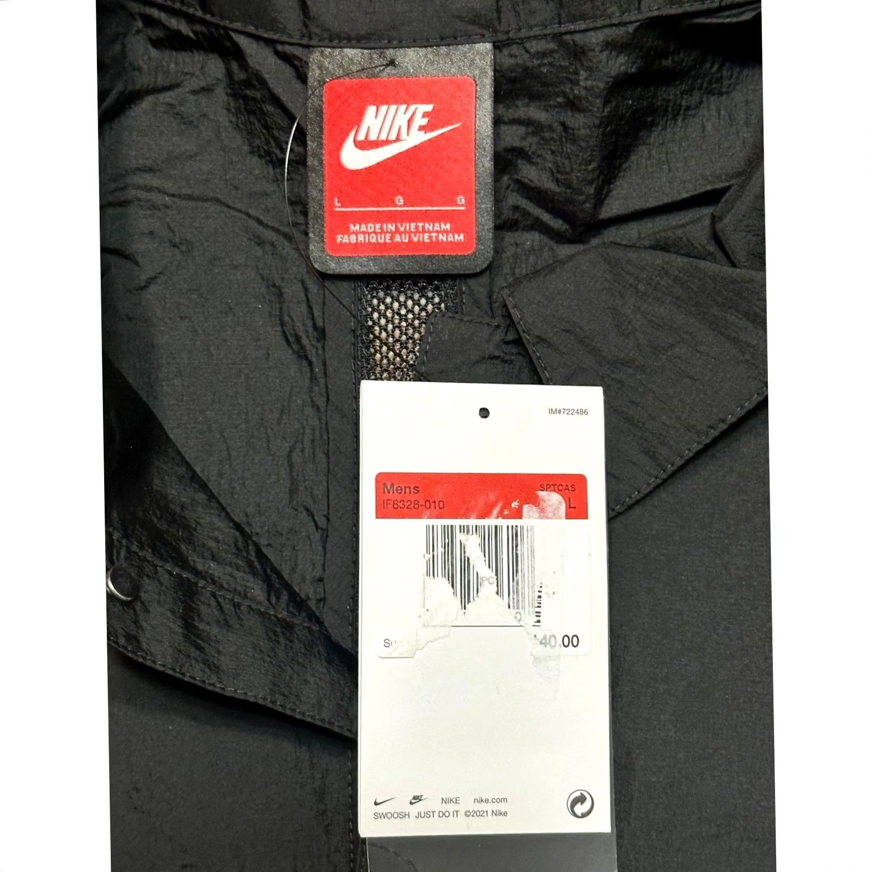 Nike Nike Tech Jacket Shirt Mens Oversized Black White Nylon Woven L DV9902 010 Size US L / EU 52-54 / 3 - 5 Thumbnail