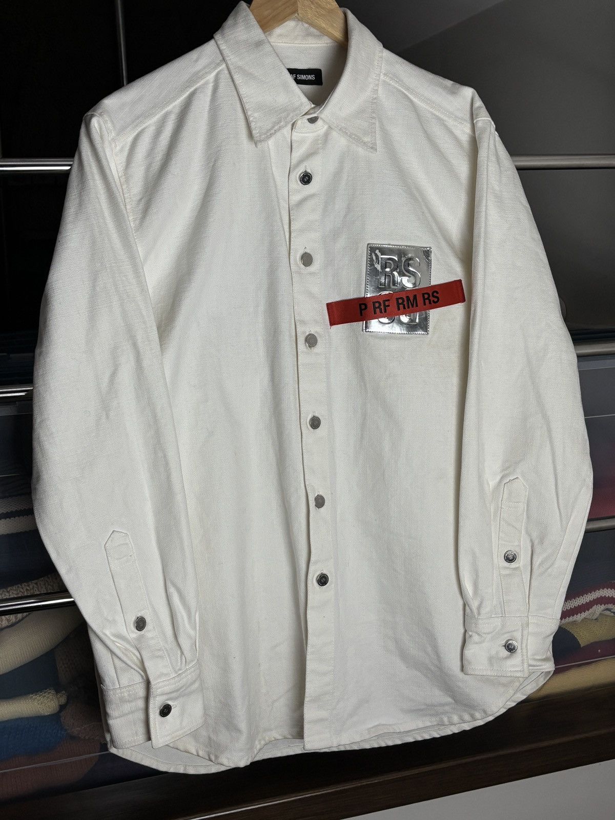 Raf Simons Raf Simons Patch & Tape Over Shirt Size US S / EU 44-46 / 1 - 2 Thumbnail
