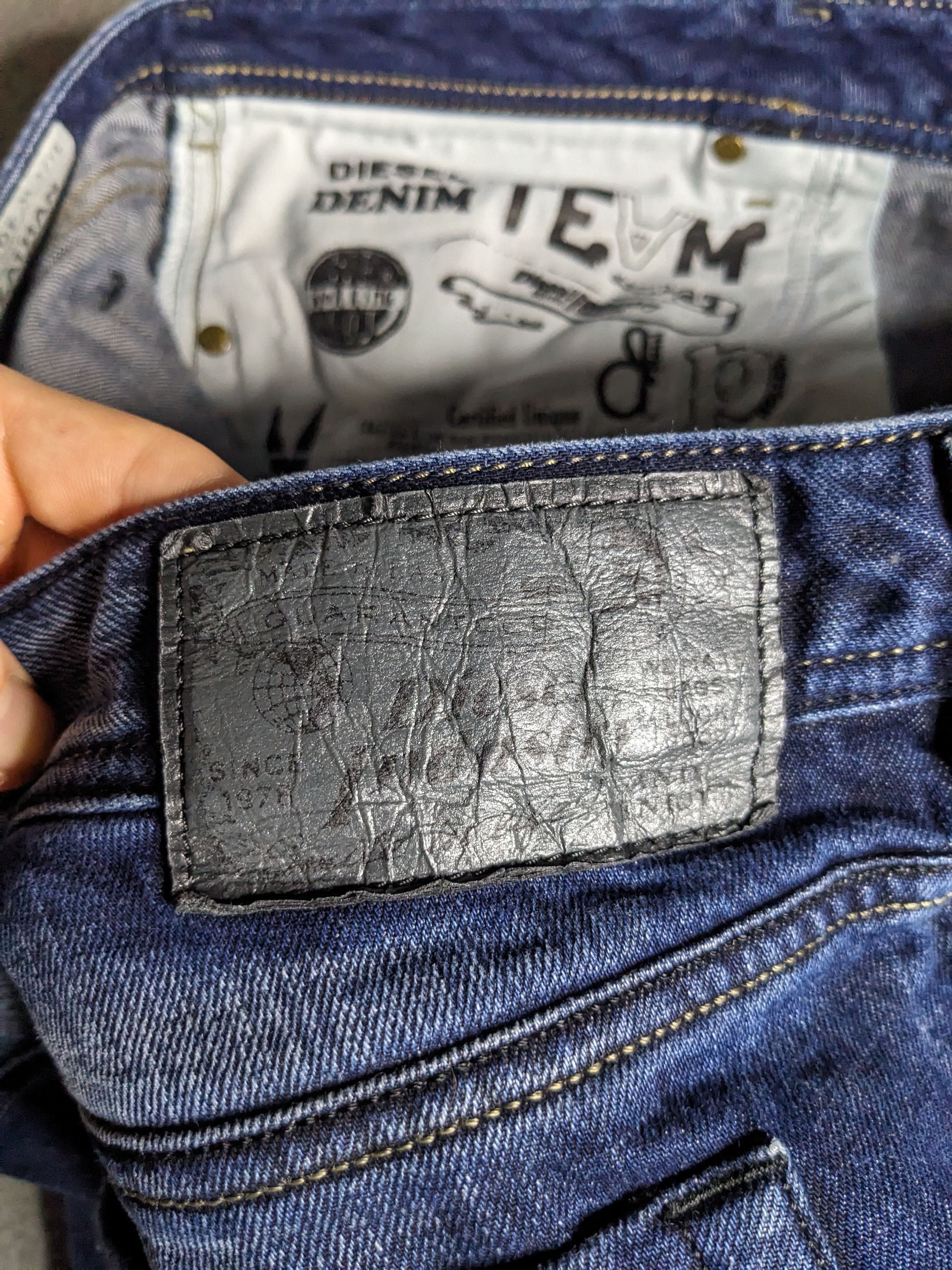 Diesel Diesel Zathan Jeans Mens 42x28 Blue Dark Wash Bootcut Italy Size US 42 / EU 58 - 13 Thumbnail