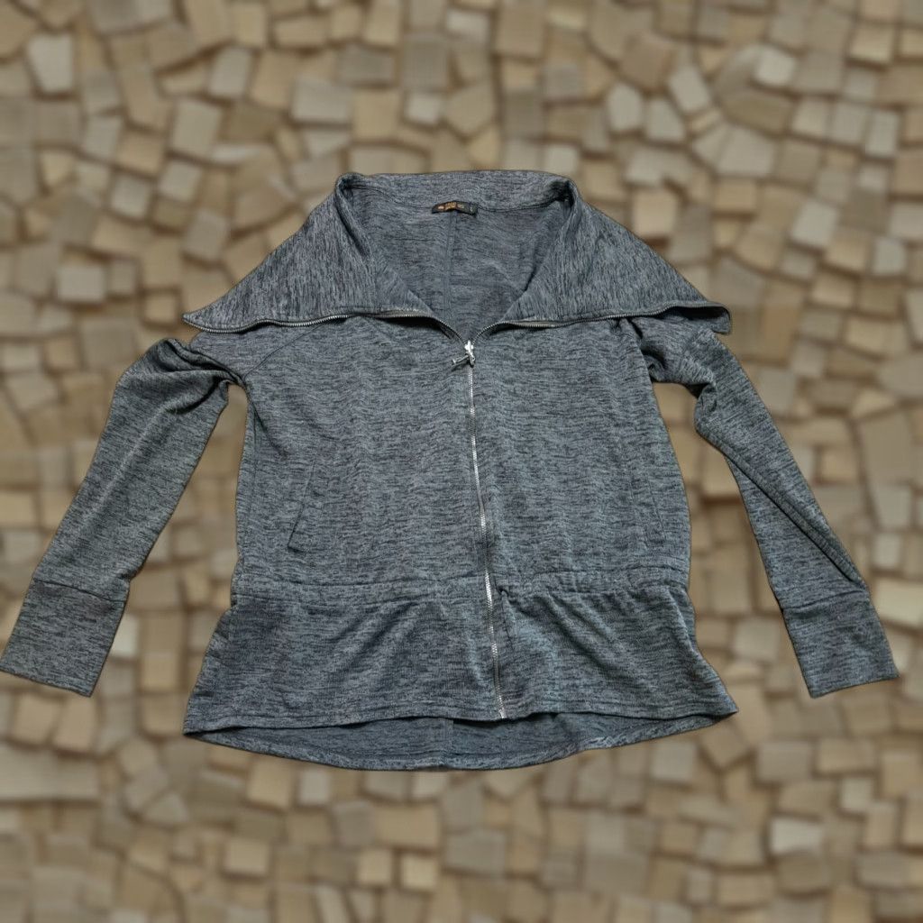 Vintage Energy Zone Sweatshirt Women's Large Green Black Full Zip Size L / US 10 / IT 46 - 1 Thumbnail
