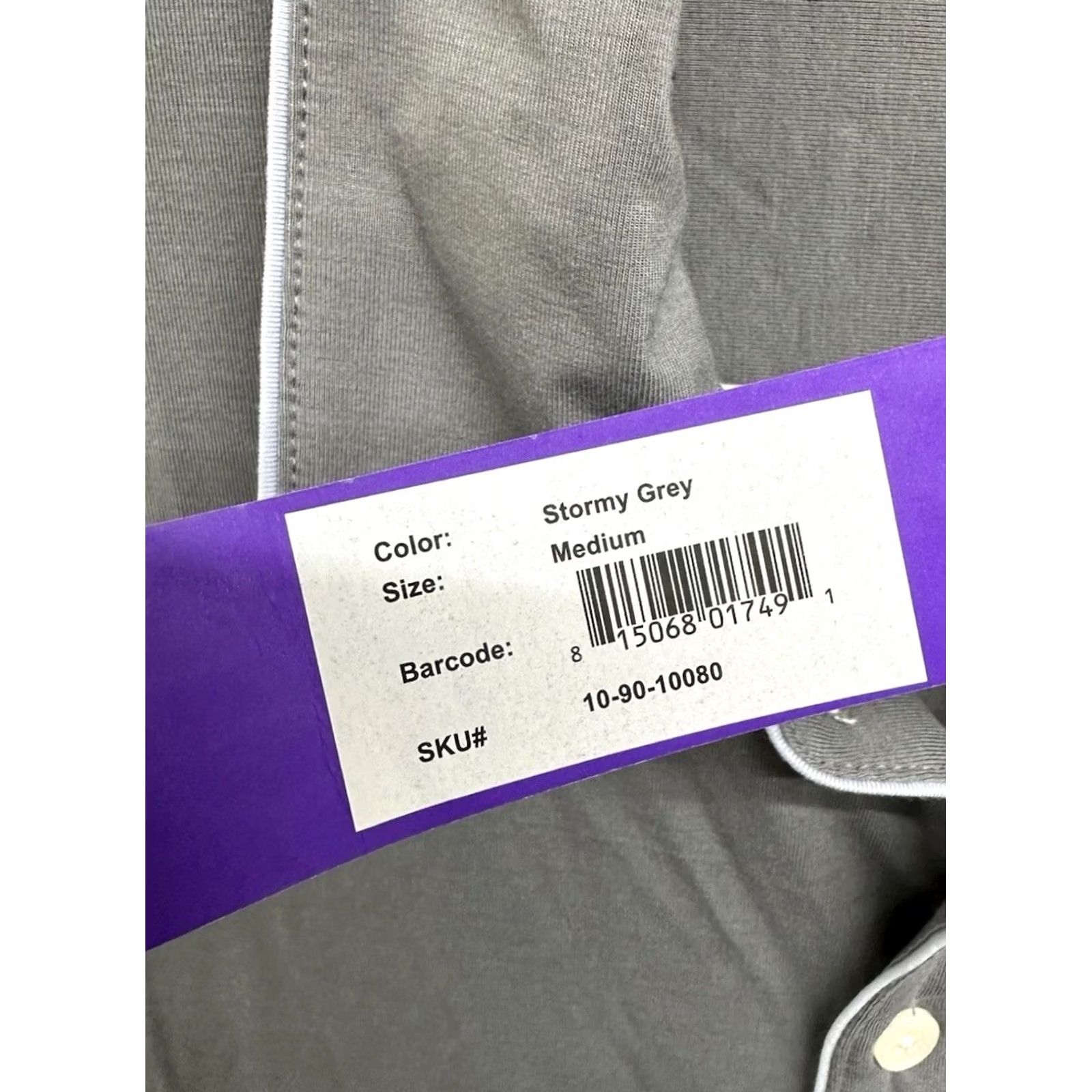 Sleepy Jones Sleepy Jones + Purple Pajama Shirt Mens M Gray Long Sleeve Button Front Lounge Pajama Top Size US M / EU 48-50 / 2 - 3 Thumbnail