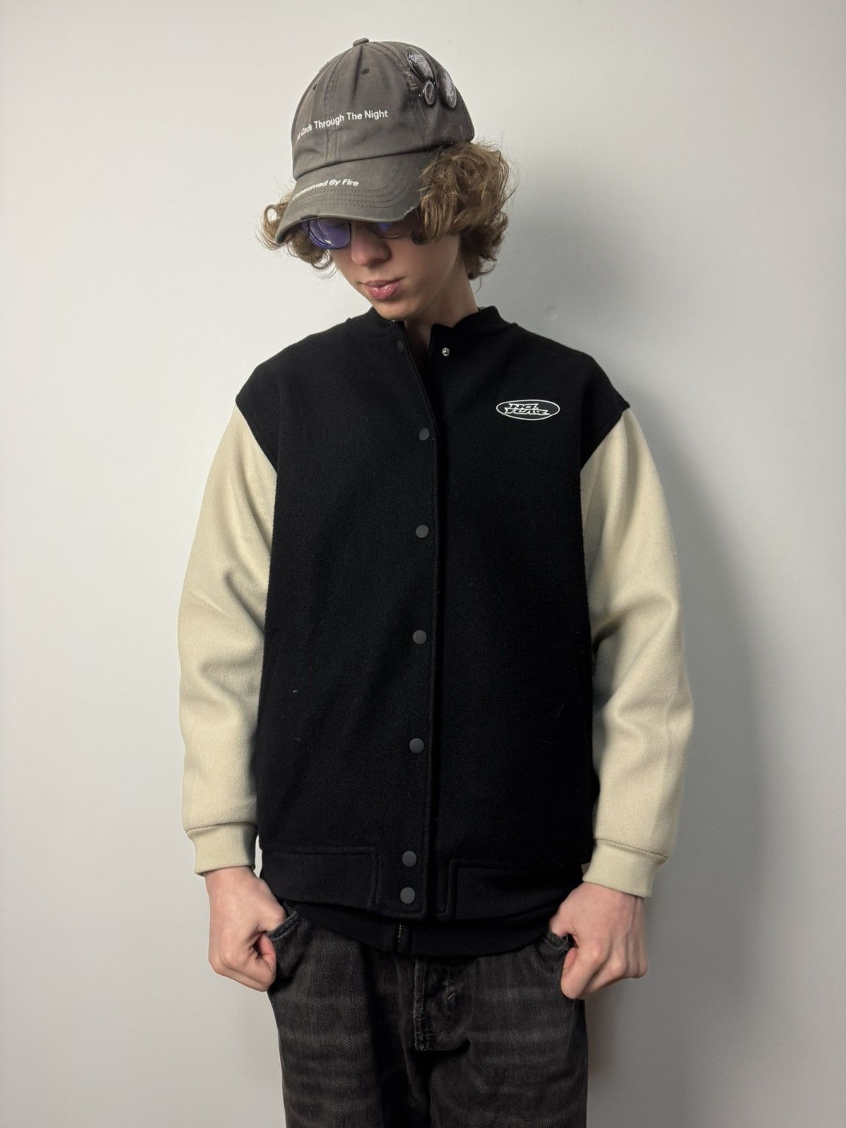 No Fear No Fear Varsity Bomber Jacket Streetwear Y2K Style Two Tone Size US M / EU 48-50 / 2 - 2 Thumbnail
