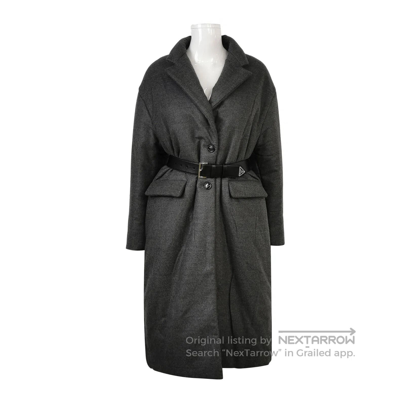 Prada Prada Charcoal Wool Cashmere Blend Coat . Size US S / EU 44-46 / 1 - 1 Thumbnail