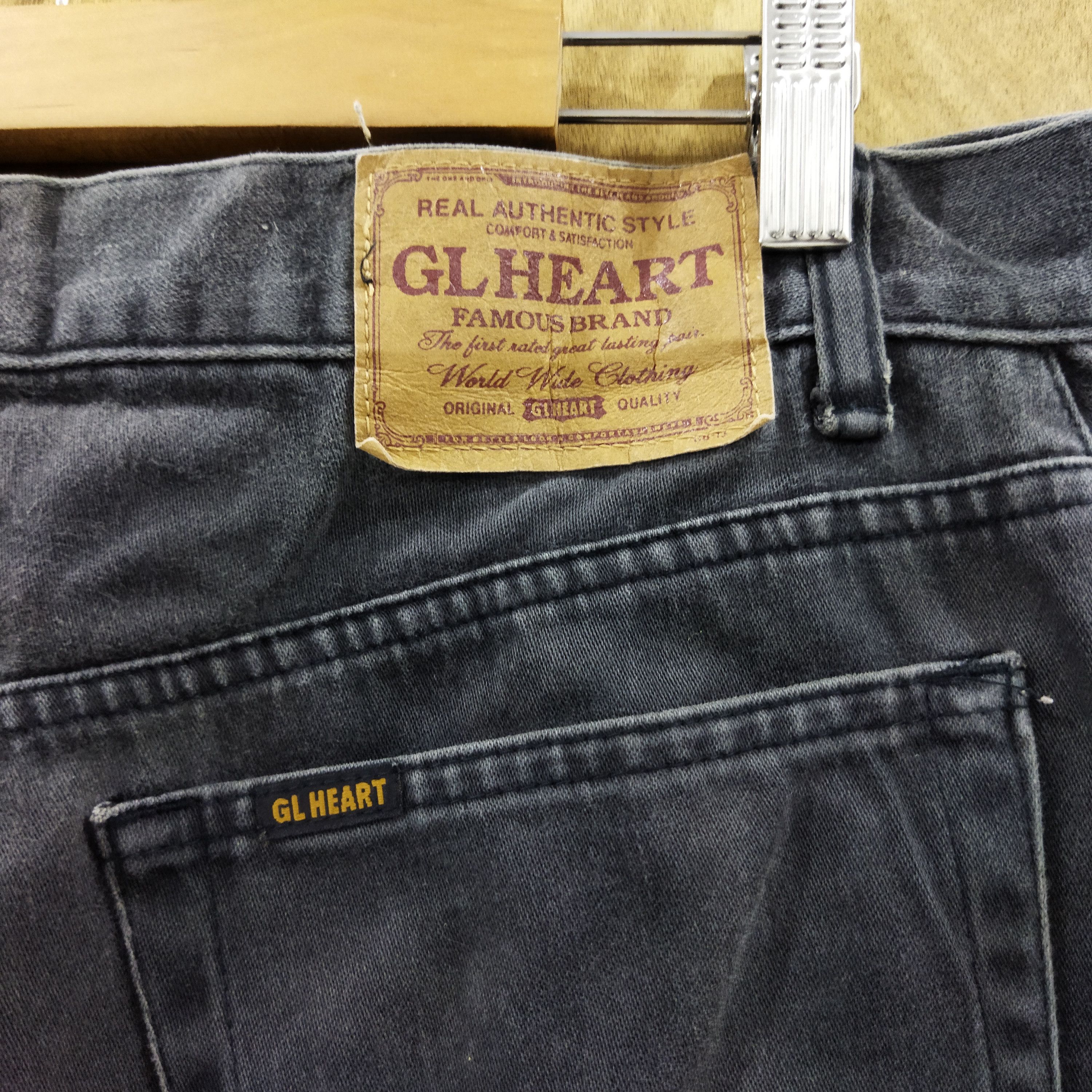 Japanese Brand GL HEART FADED BLACK JEANS PANTS Size US 32 / EU 48 - 10 Thumbnail