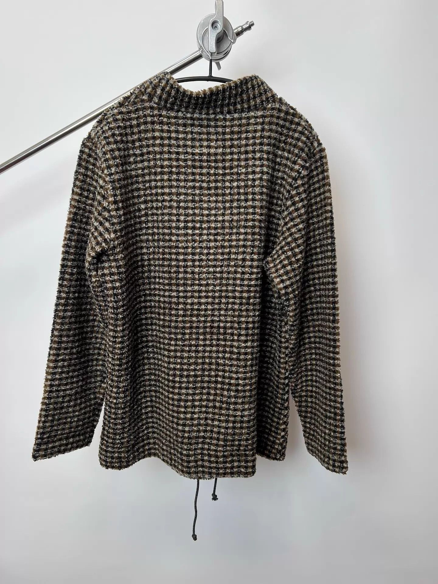 Issey Miyake Issey Miyake Windowpane Fleece Drawstring Collar Jacket Size M / US 6-8 / IT 42-44 - 6 Thumbnail