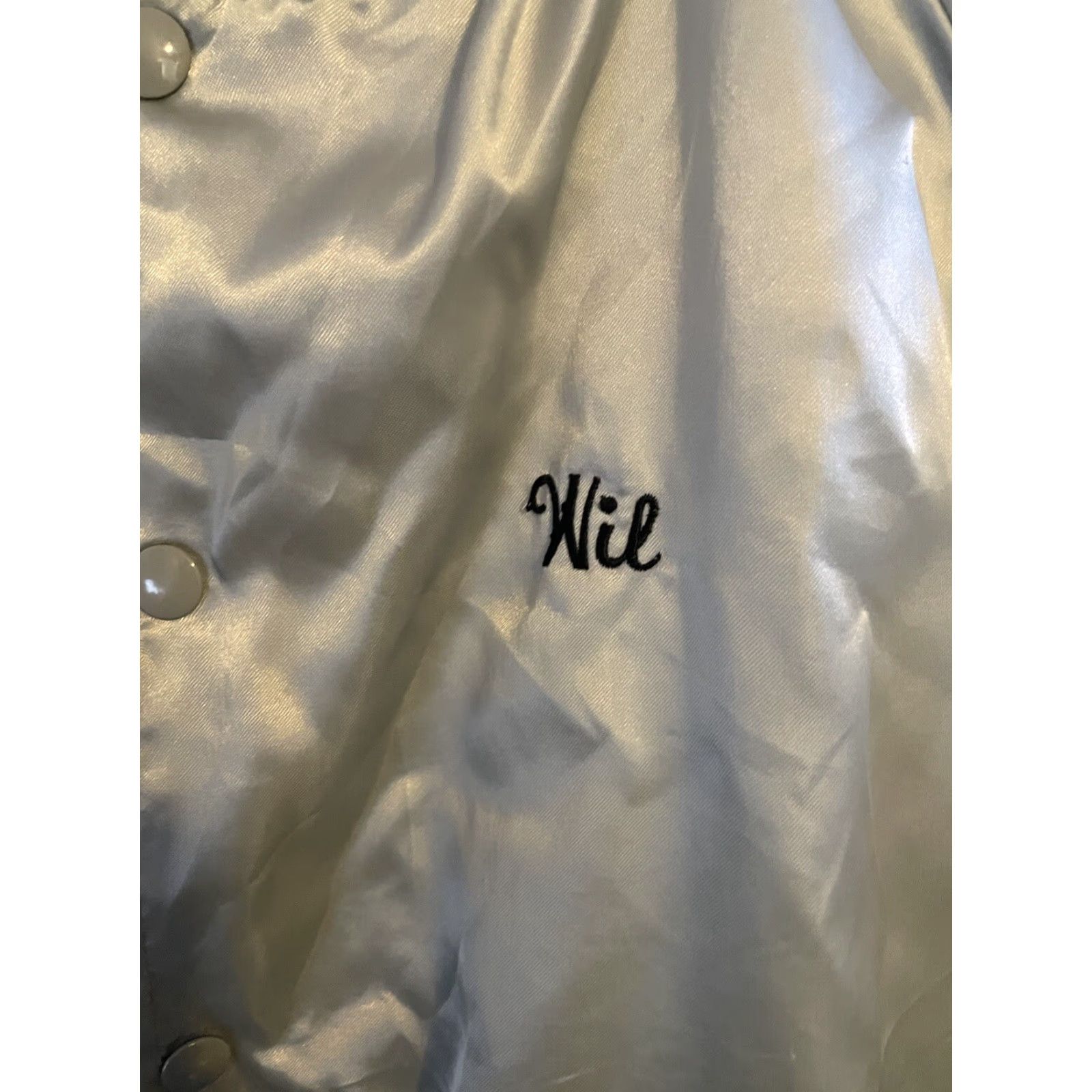 Vintage VINTAGE West ark Jacket 3XL Mens Satin USA Gray Nissan Embroidery Bomber Jacket Size US XXL / EU 58 / 5 - 3 Thumbnail