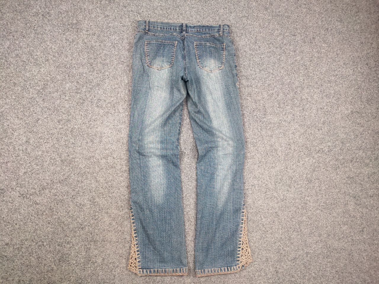 If Six Was Nine Yendi Paris Vintage Y2K Style Flared Denim Low Rise Jeans Size 42" / US 20 - 10 Thumbnail