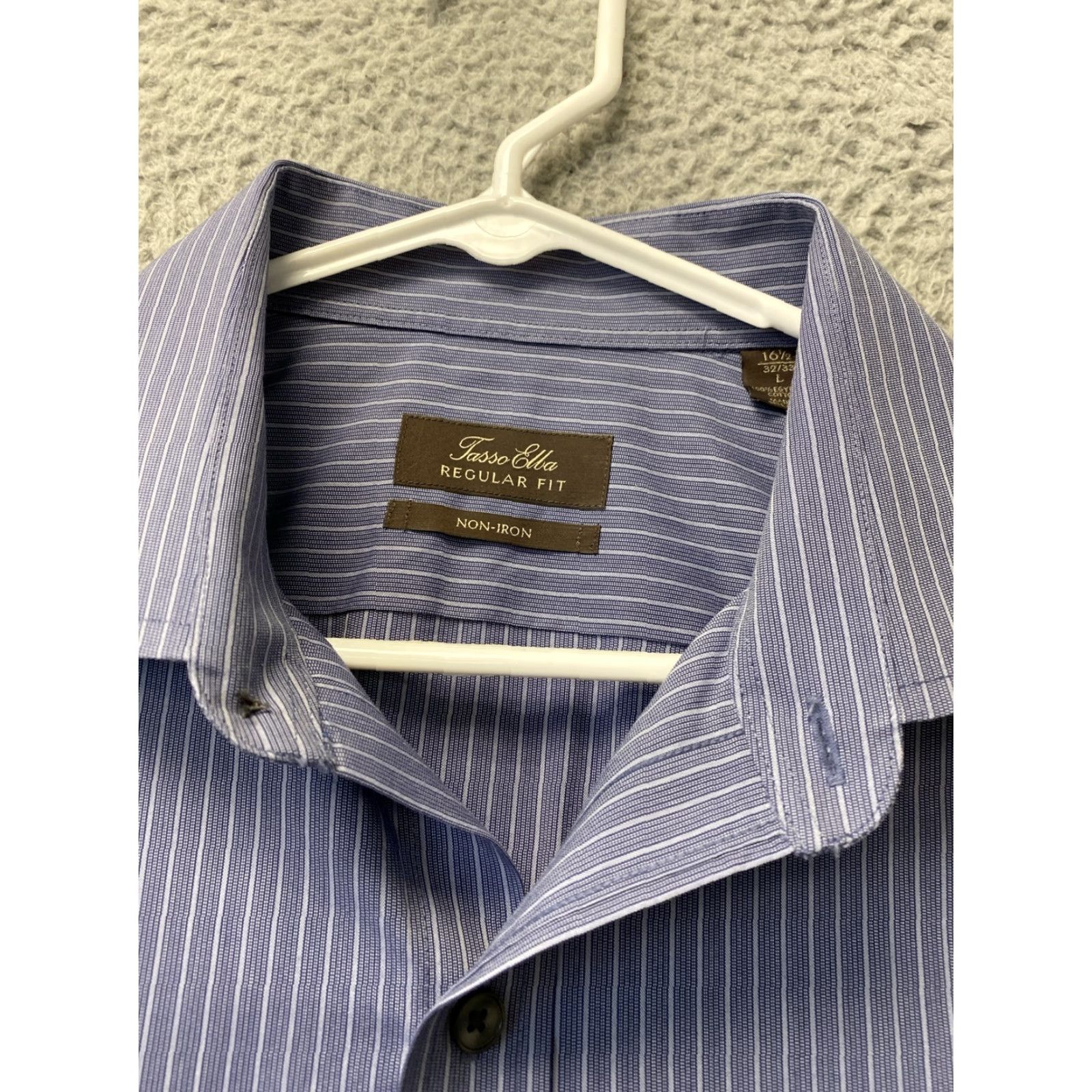 Tasso Elba Tasso Elba Men’s Large 16-16 1/2 Long Sleeve Shirt Gray Stripes 112-63 Button-Up Classic Preppy All Seasons Size US L / EU 52-54 / 3 - 2 Thumbnail