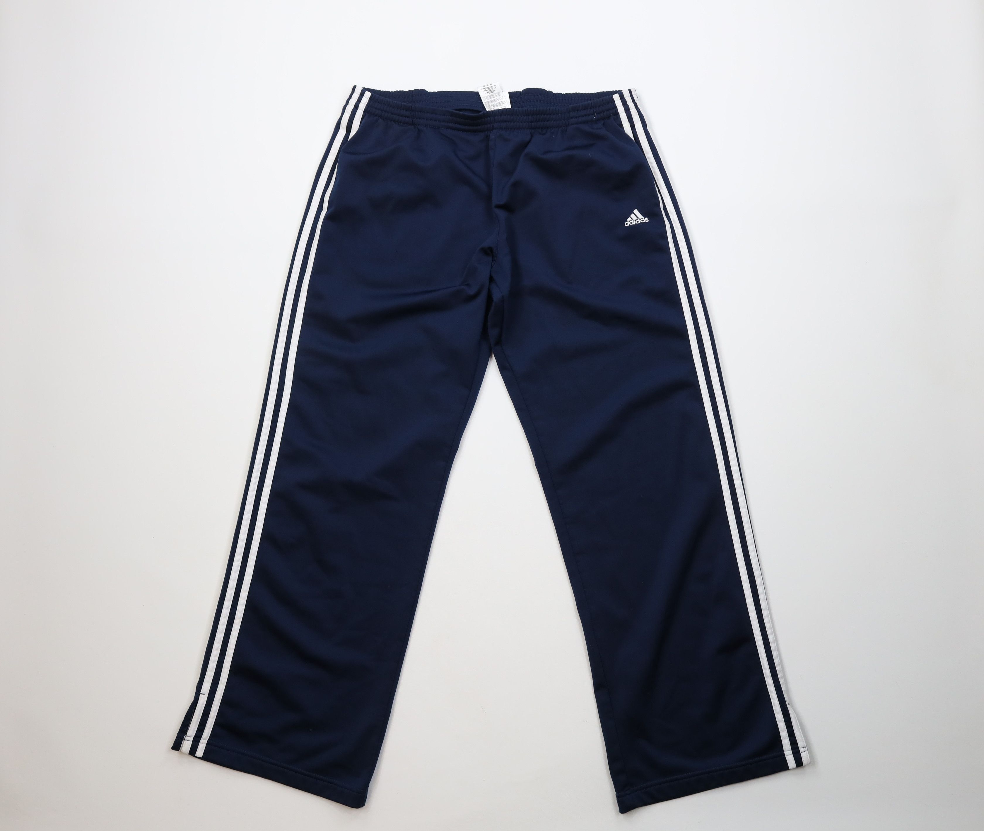 Vintage Y2K Adidas Flared Wide Leg Sweatpants Pants Blue
