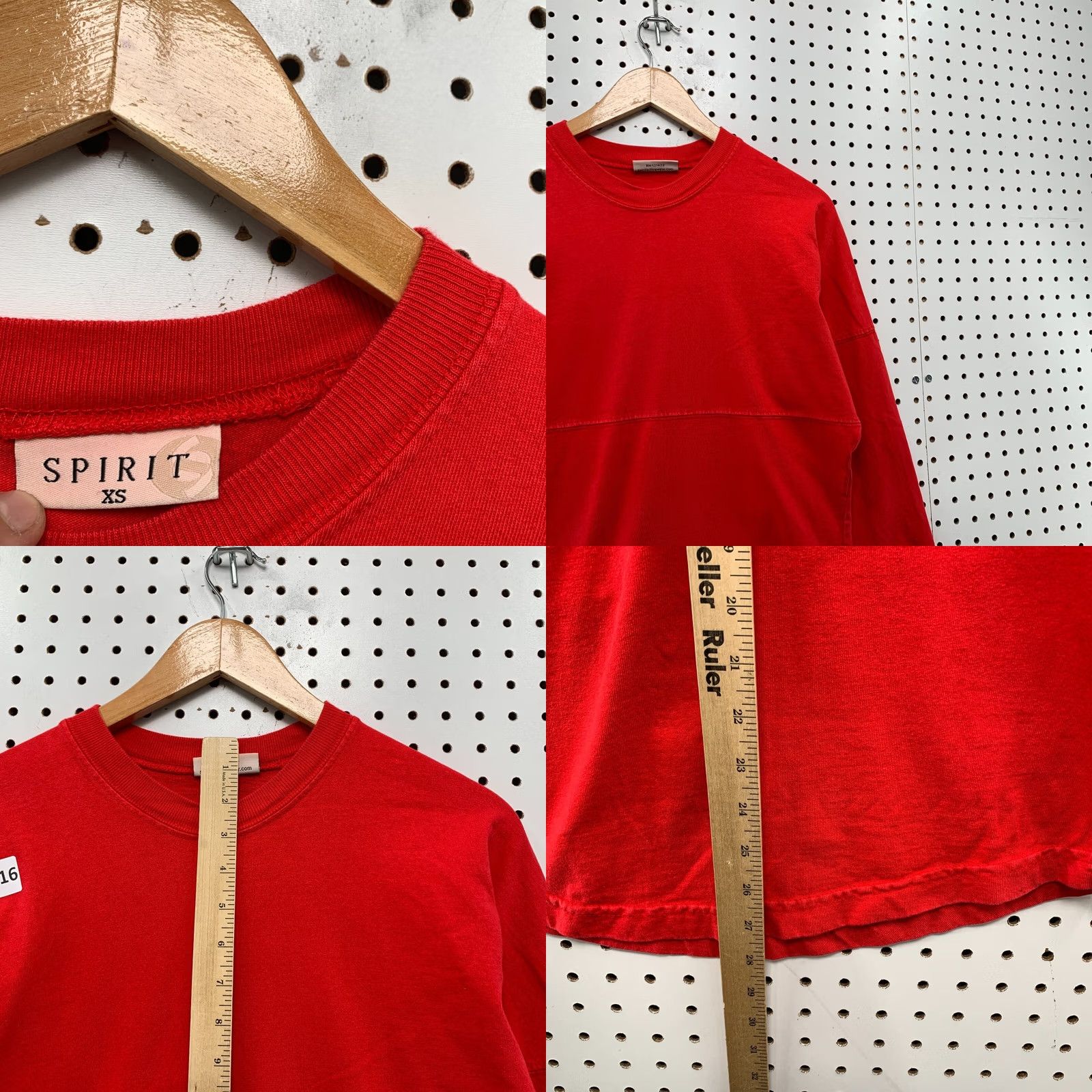 ESPIRIT Spirit Chicago Windy City Shirt Mens XS Red Long Sleeve Pullover 20.5x28 Size US XS / EU 42 / 0 - 8 Thumbnail