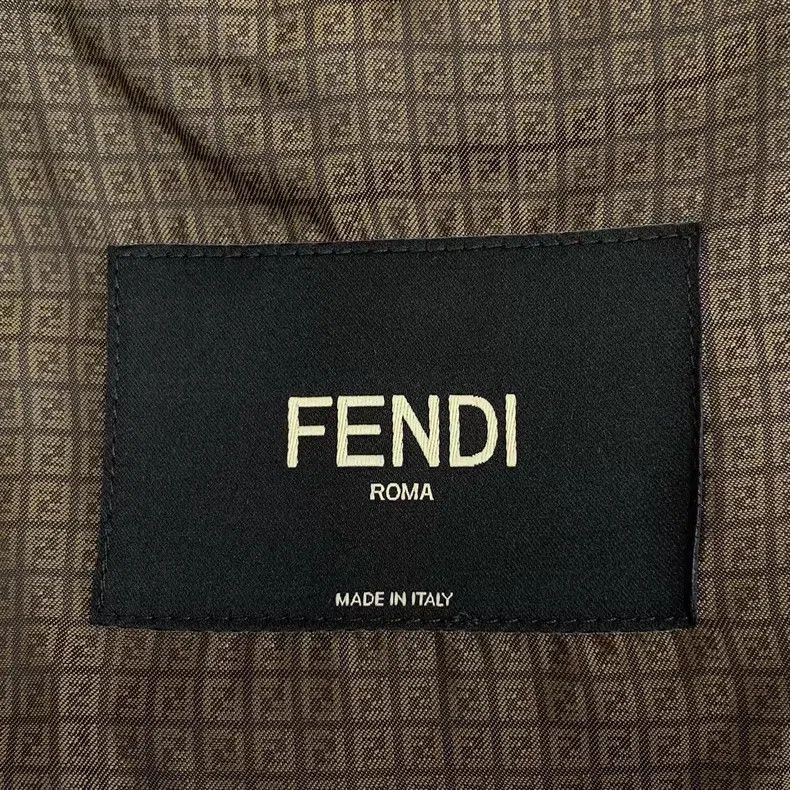 Fendi Fendi Khaki logo lapel cotton zip jacket Size US M / EU 48-50 / 2 - 6 Thumbnail