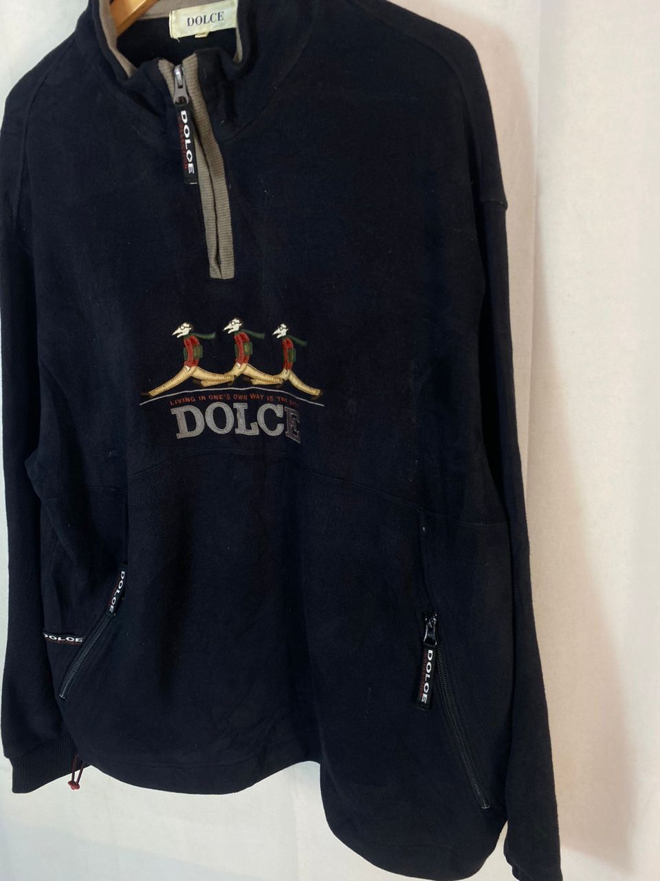 Japanese Brand Vintage dolce spellout half zipper sweatshirt Size US L / EU 52-54 / 3 - 2 Thumbnail