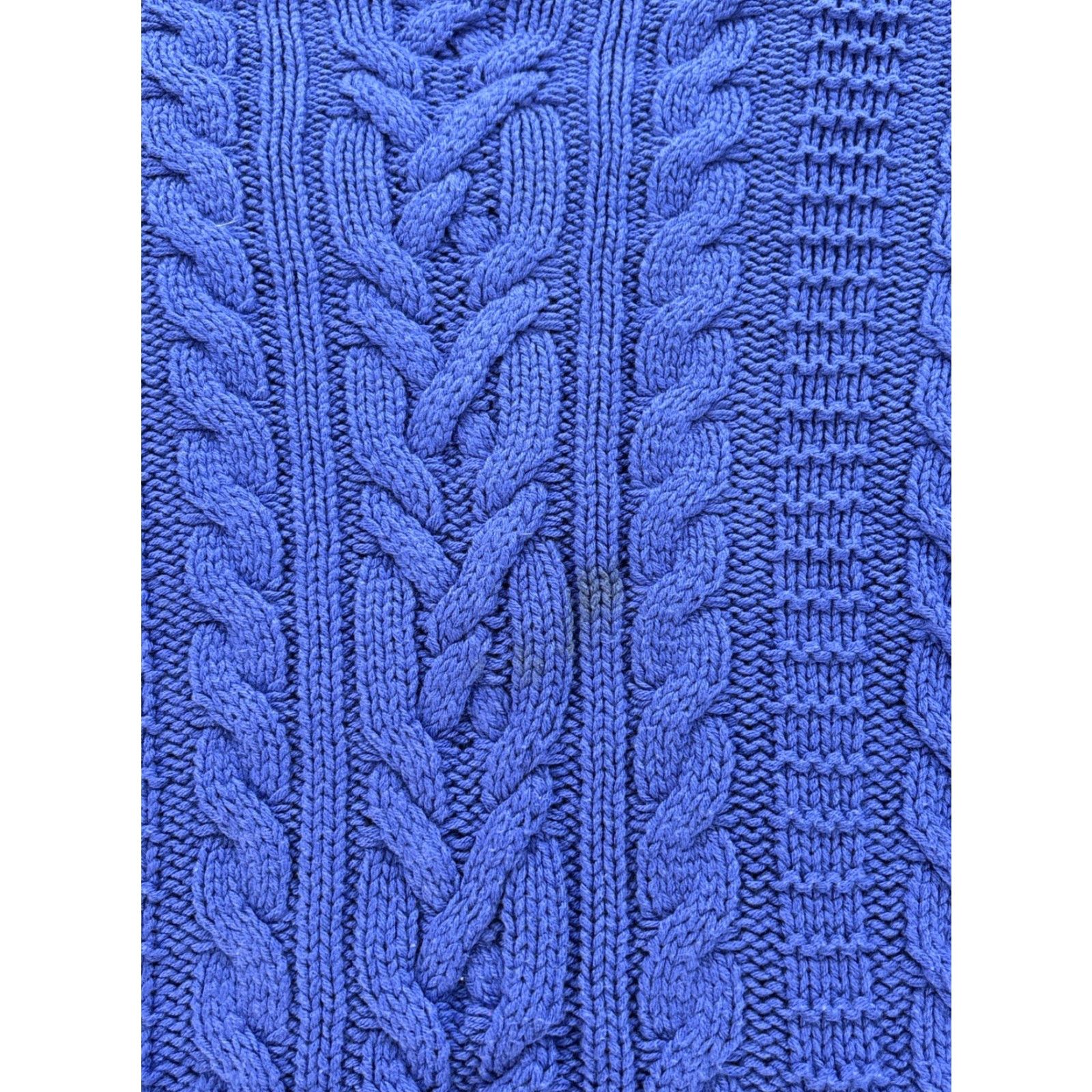 Ralph Lauren VINTAGE Lauren Ralph Lauren Sweater Womens 2x Cable Knit Crewneck Blue Wool Long Sleeve Pullover Plus Size Womens Size XXL / US 16-18 / IT 52-54 - 6 Thumbnail