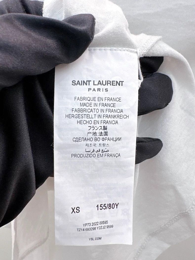 Saint Laurent Paris Saint Laurent Paris Embroidered small logo short sleeve T- Size XS / US 0-2 / IT 36-38 - 4 Thumbnail