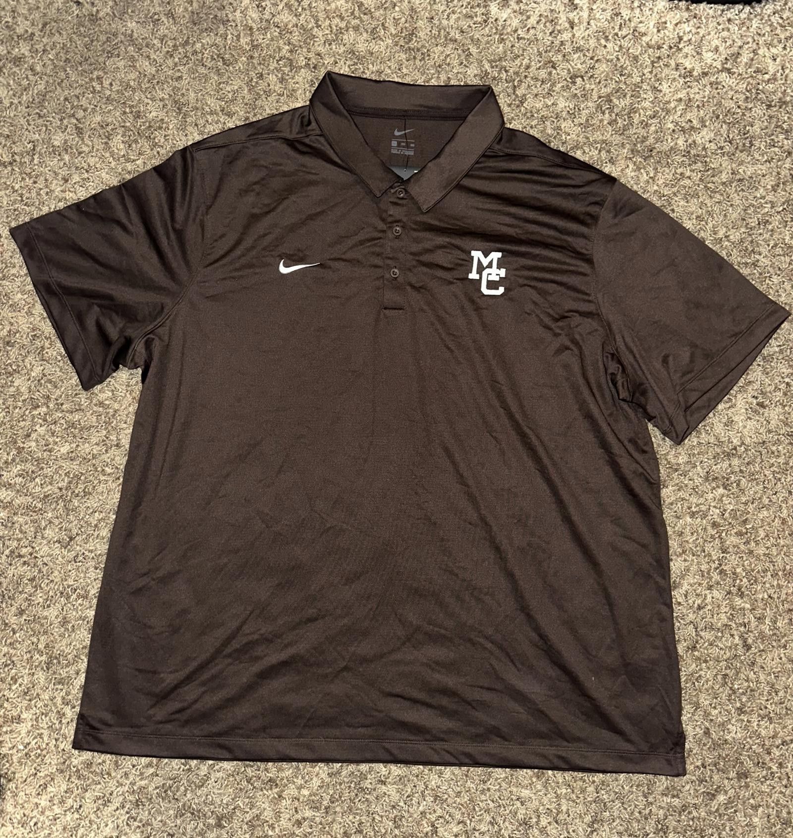 Nike Nike Unisex CHI Mount Carmel High School Franchise Brown Polos Size US XXL / EU 58 / 5 - 1 Thumbnail