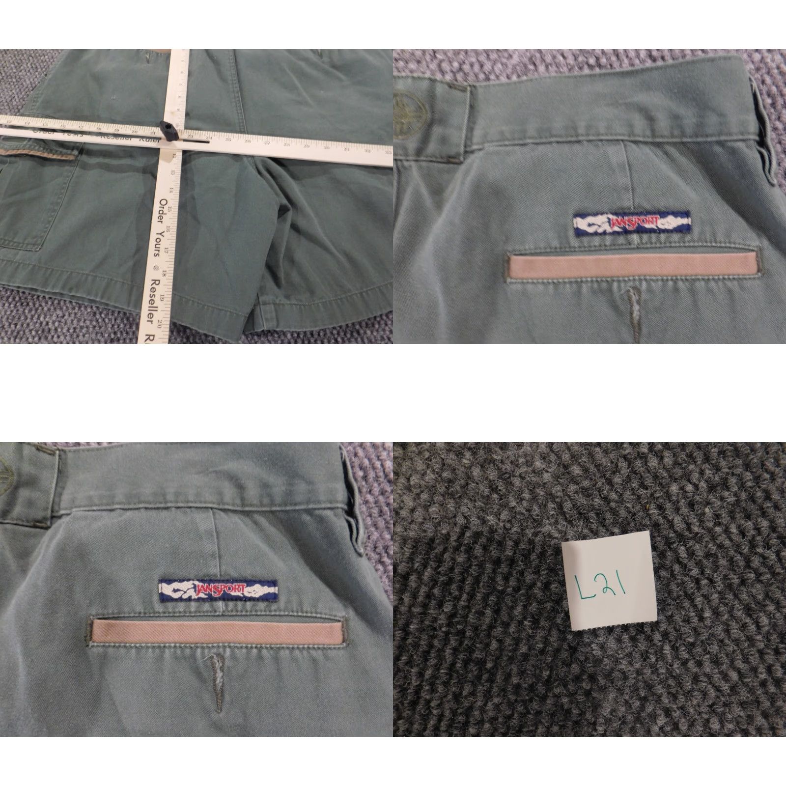 Jansport Jansport Mens Shorts 36 Green Cargo Outdoors Casual Size US 36 / EU 52 - 8 Thumbnail