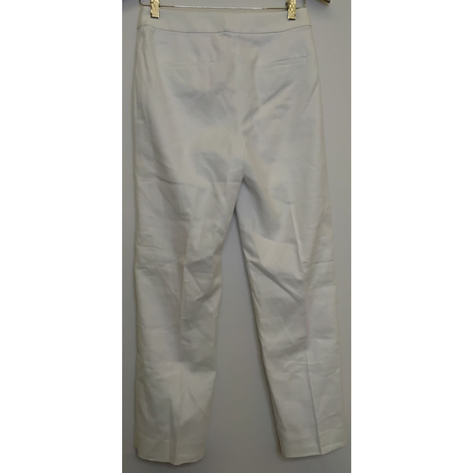 J.Crew J. Crew Kate Straight Leg Pant Womens 2 White Linen Blend Size 26" / US 2 / IT 38 - 3 Thumbnail