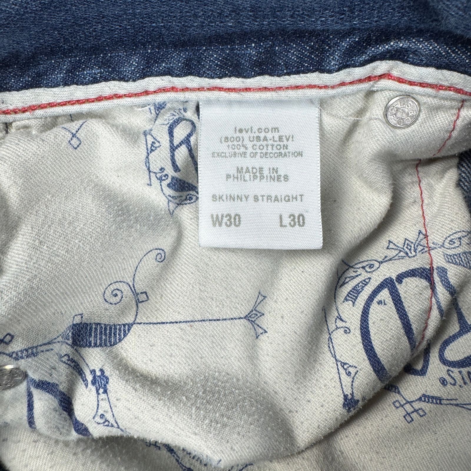 Levi's Levi’s Redline Straight Jeans Men’s 30x30 Dark Wash Vintage Size US 30 / EU 46 - 11 Thumbnail