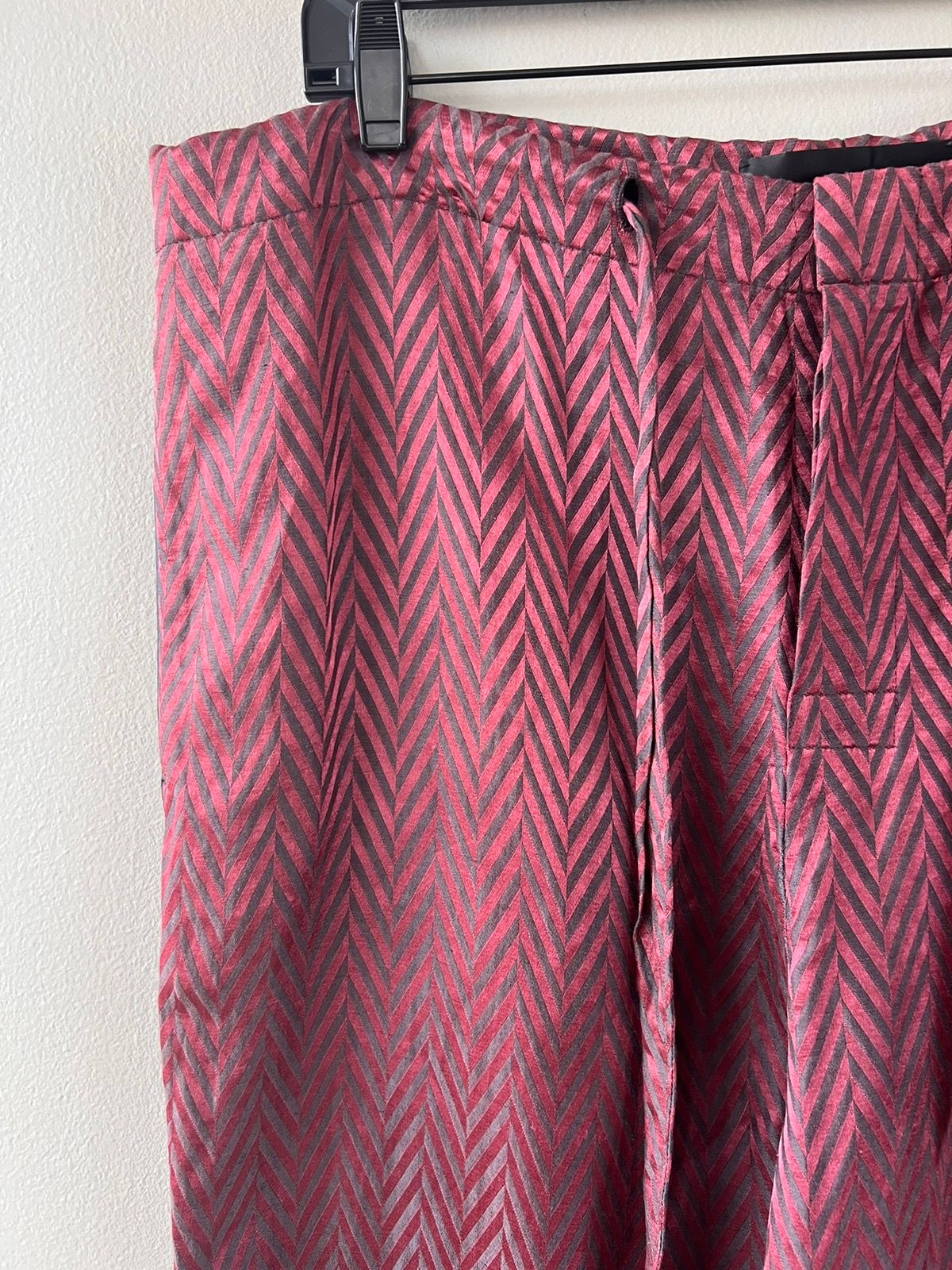 Pre-owned Haider Ackermann Ss15 Chevron Wide Pajama Pants In Red
