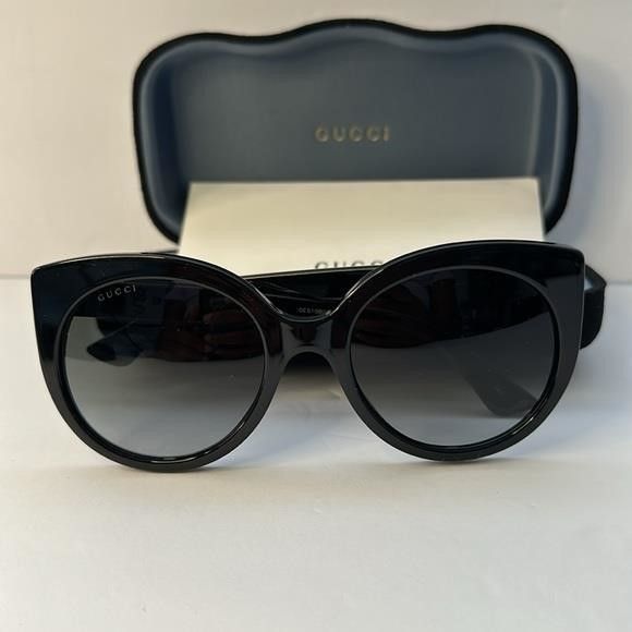 Gucci New Authentic Gucci Cat Eye Black/Grey 55 mm Women's Sunglas Size ONE SIZE - 4 Thumbnail