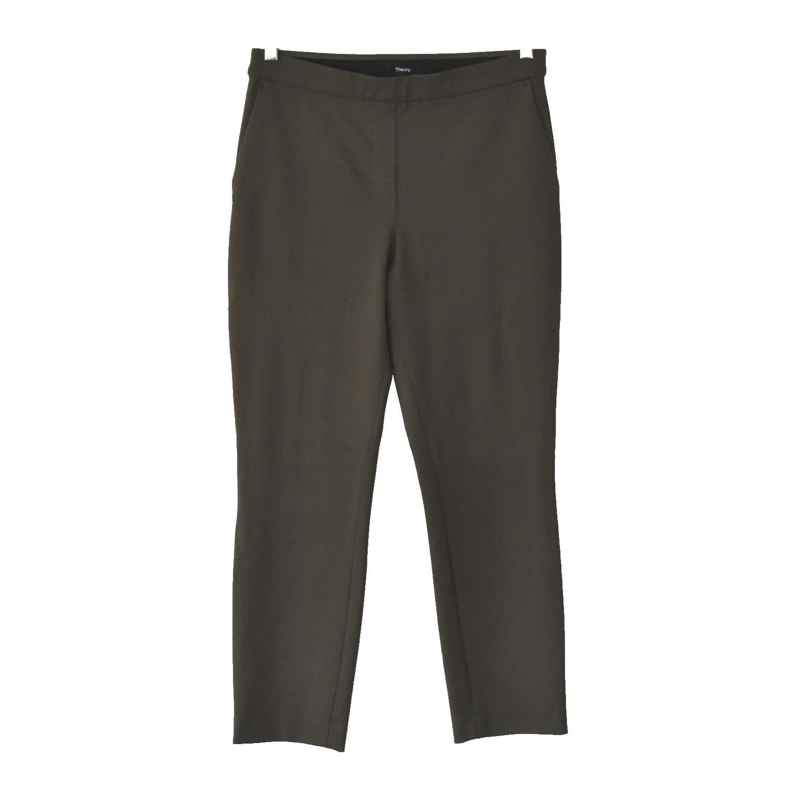 Theory THEORY Fatigue Green Elastic Waist PullOn Trouser Pants Sz 6 Size 28" / US 6 / IT 42 - 1 Thumbnail
