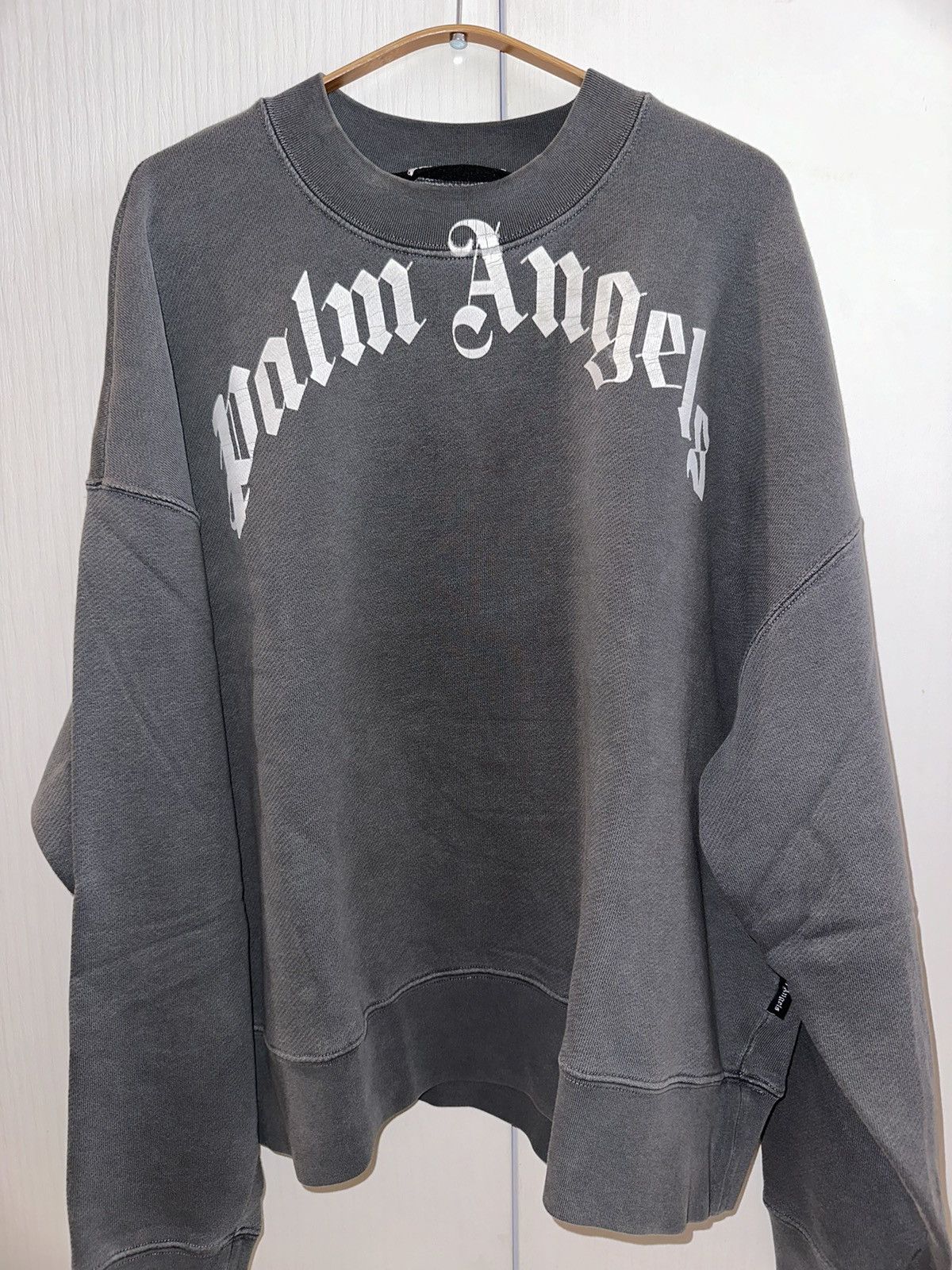 Palm Angels Palm Angels Curved Logo Sweatshirt Size US S / EU 44-46 / 1 - 1 Thumbnail