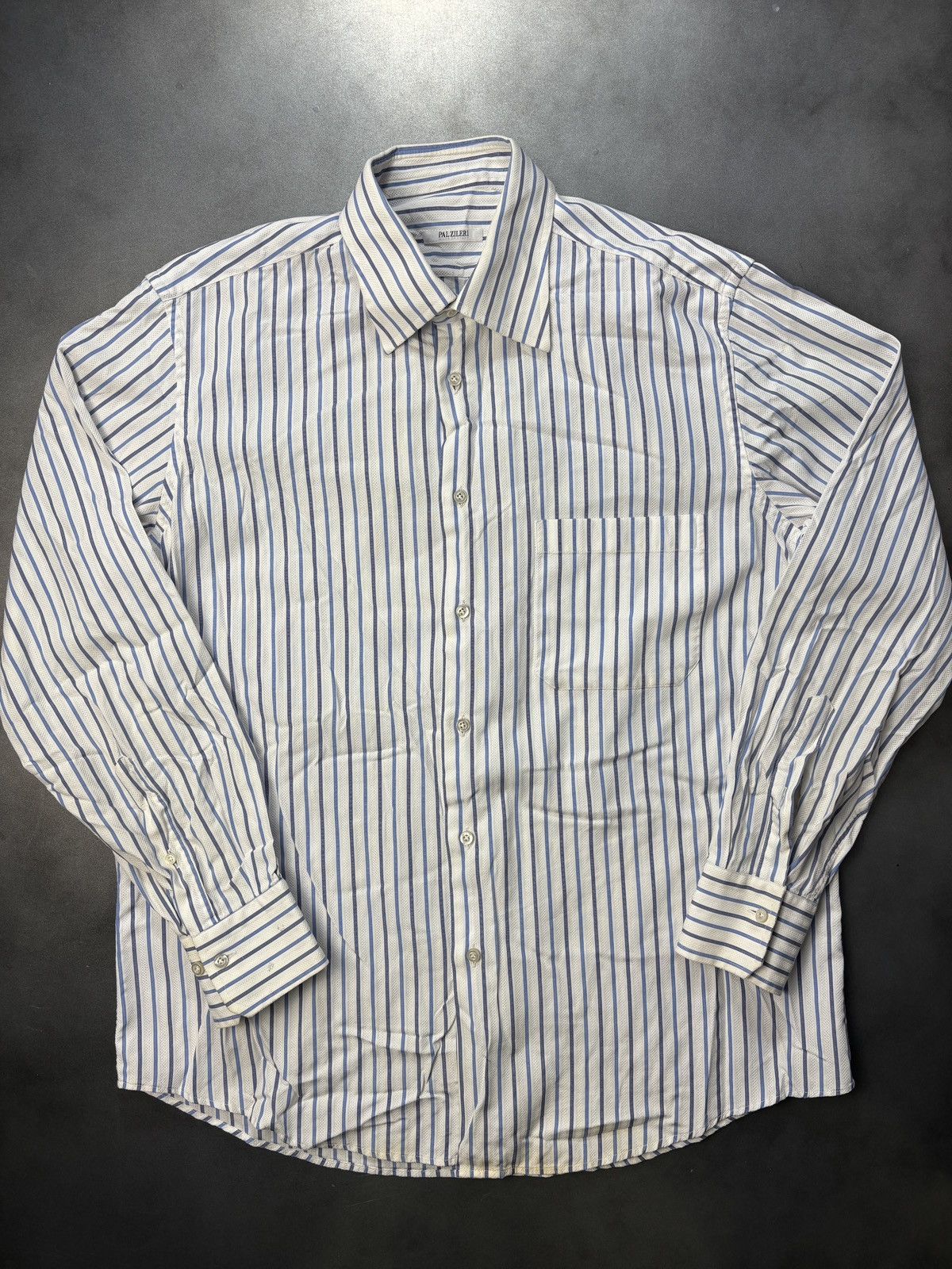 Pal Zileri 2000s Pal Zileri Dress Shirt Stripe Button Up Longsleeve Y2K Size US M / EU 48-50 / 2 - 3 Thumbnail
