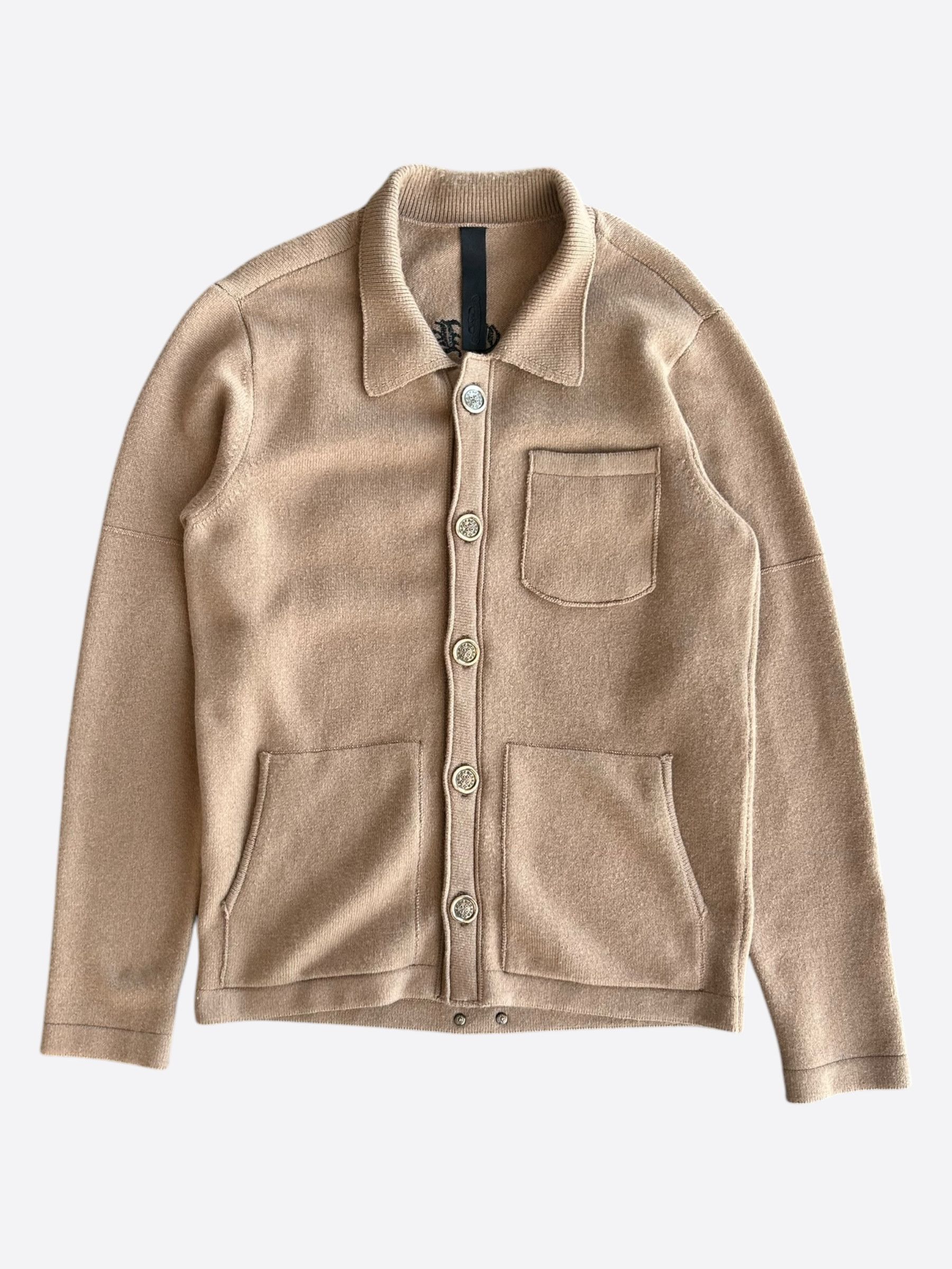 Chrome Hearts Chrome Hearts Brown Triple Cross Patch Cashmere Cardigan Size US S / EU 44-46 / 1 - 2 Thumbnail