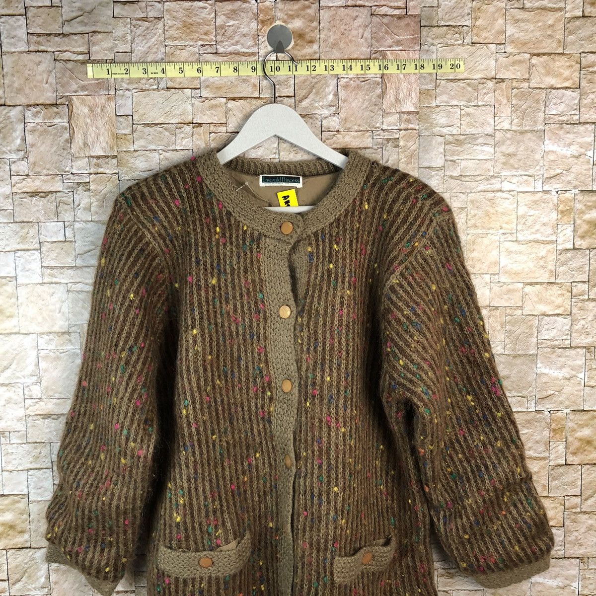 Japanese Brand Emerald Princess Brown Cardigan Knitwear #A1186 Size L / US 10 / IT 46 - 2 Thumbnail
