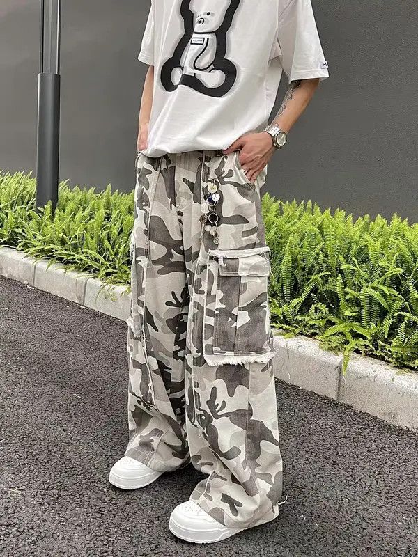 VIBE Camouflage High Street Vintage Loose Casual Pants Size US 32 / EU 48 - 2 Thumbnail