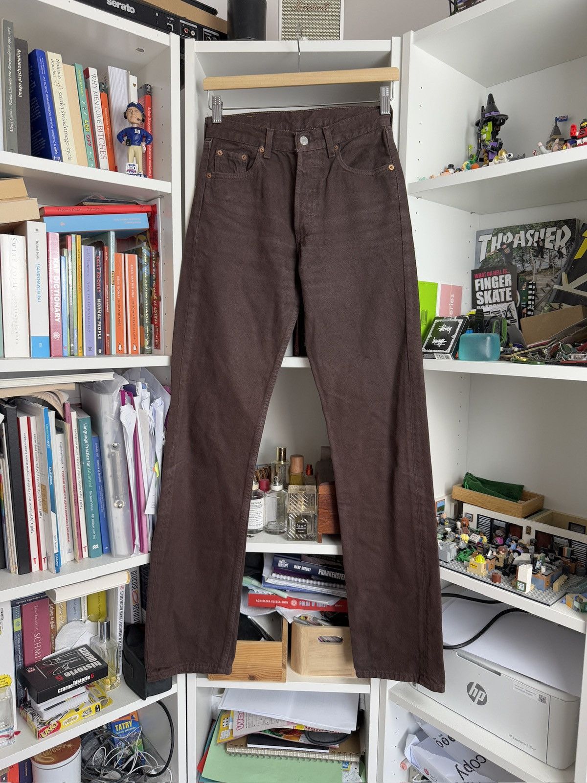 Levi's × Levi's Vintage Clothing × Vintage Vintage Levi’s 501 brown denim jeans pants 27x34 streetwear Size US 27 - 2 Thumbnail