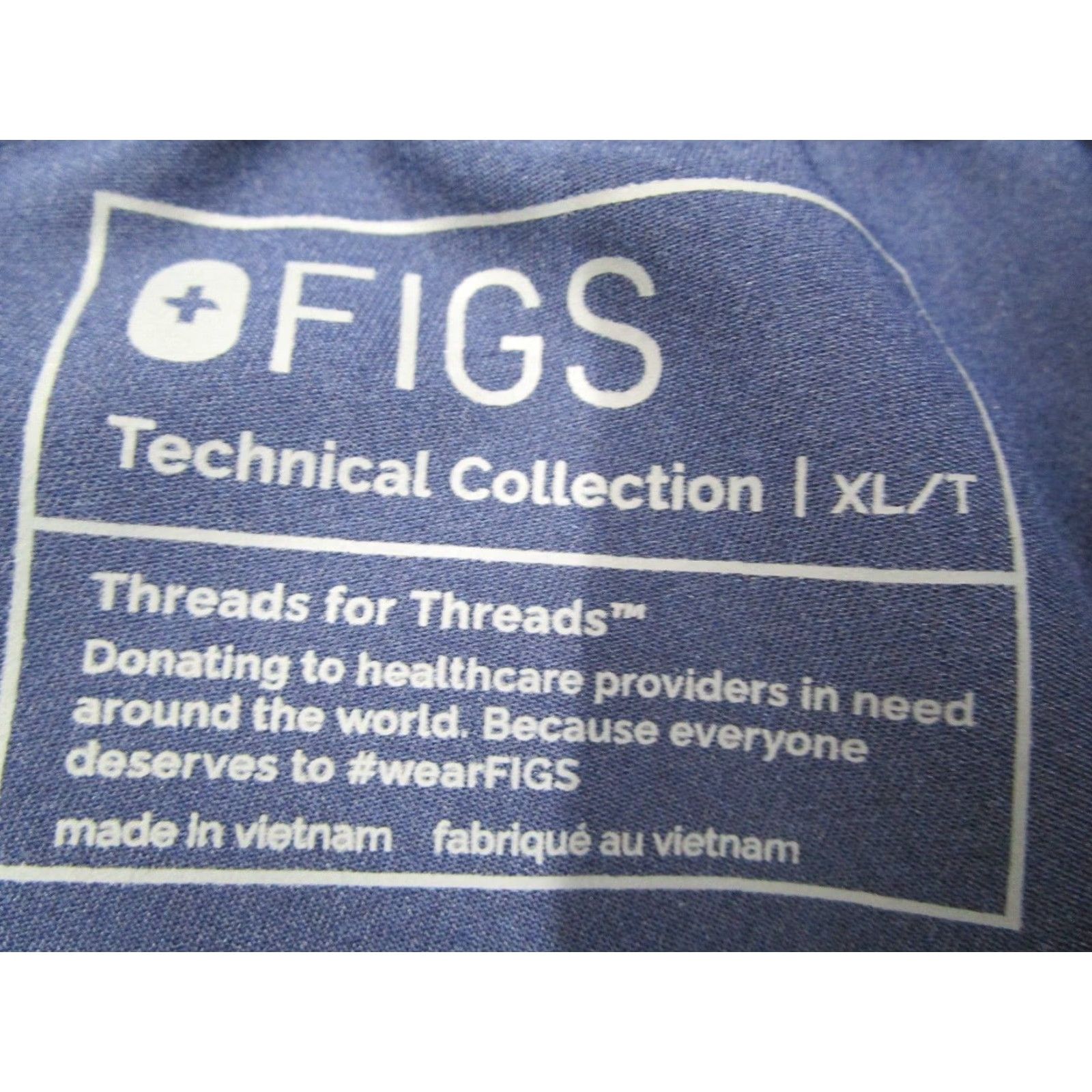 Vintage Figs Jogger Women Extra Large Tall Blue Zamora Technical Scrub W18SW2005T 34x31 Size 40" / US 18 - 3 Thumbnail