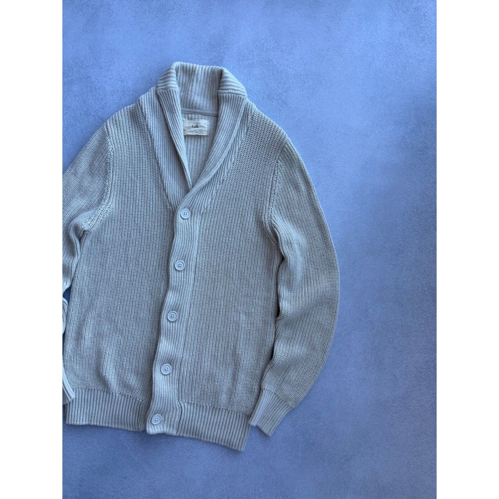 Folk Folk Beige Knitted Cardigan Sweater Size US L / EU 52-54 / 3 - 3 Thumbnail