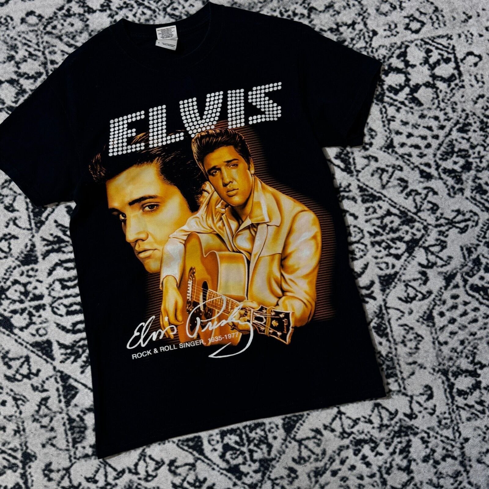 Vintage Vintage Black Cotton T-Shirt Size S Elvis Presley Rock & Rol Size US S / EU 44-46 / 1 - 4 Thumbnail