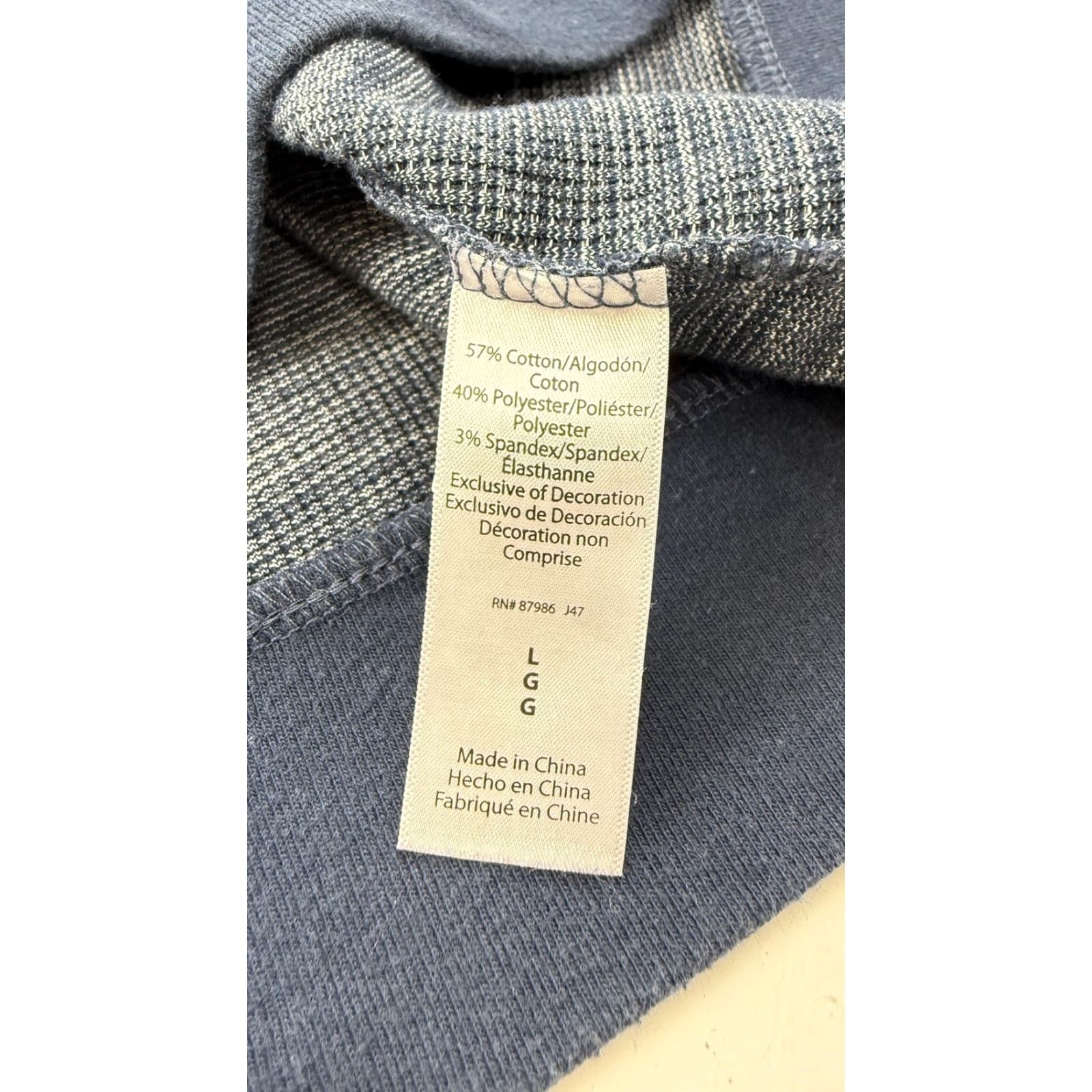 Ike Behar VINTAGE Ike Behar Sweater Mens Large Blue Heather V-Neck Knit Pullover Casual Size US L / EU 52-54 / 3 - 6 Thumbnail