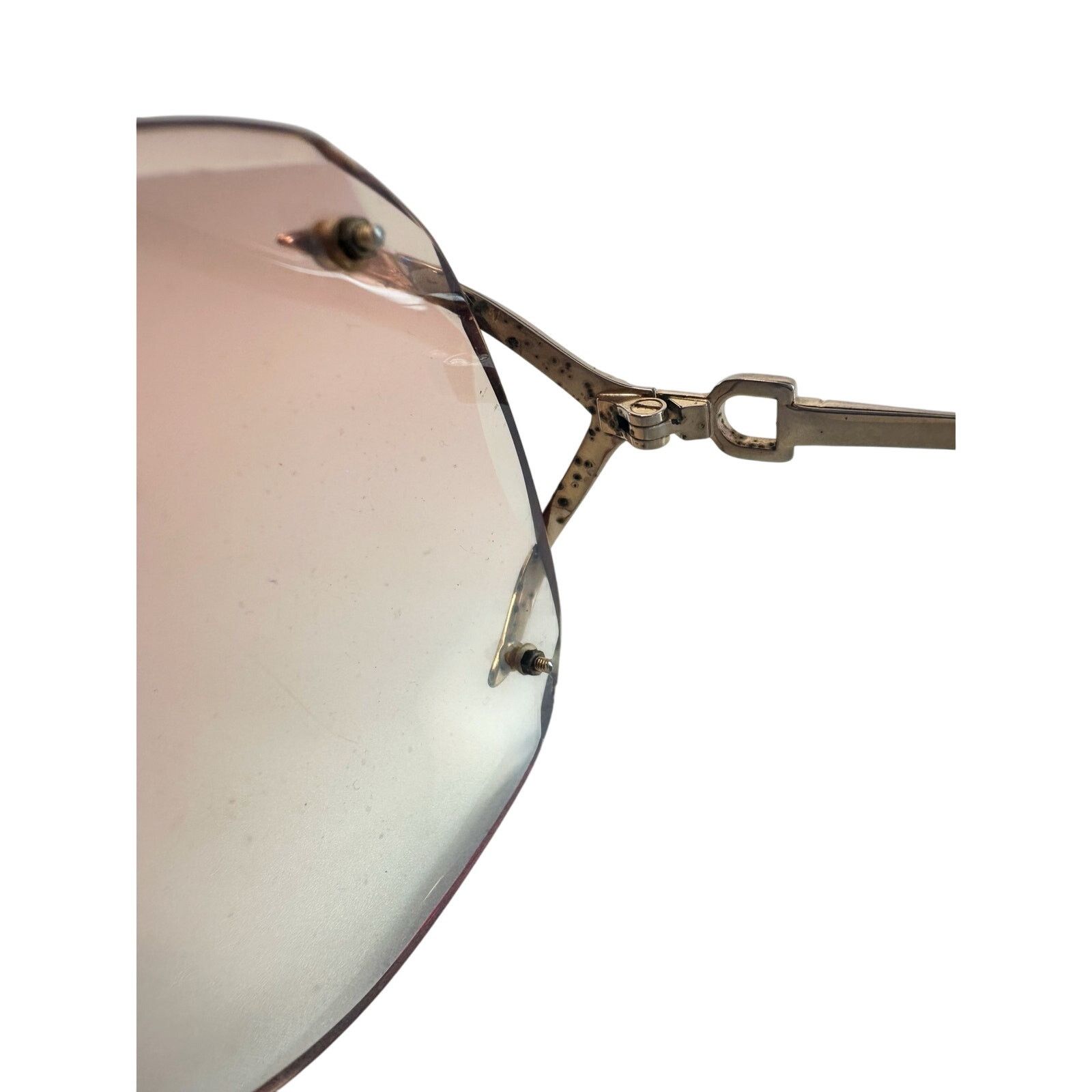Yves Saint Laurent YSL - Yves Saint Laurent Amber Rose Rimless Sunglasses Size ONE SIZE - 11 Thumbnail