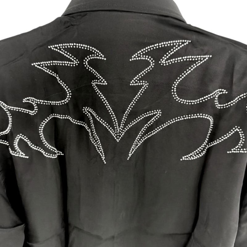 Philipp Plein Philipp Plein Men's Black Embellished Texas Shirt Size L Size US L / EU 52-54 / 3 - 8 Thumbnail