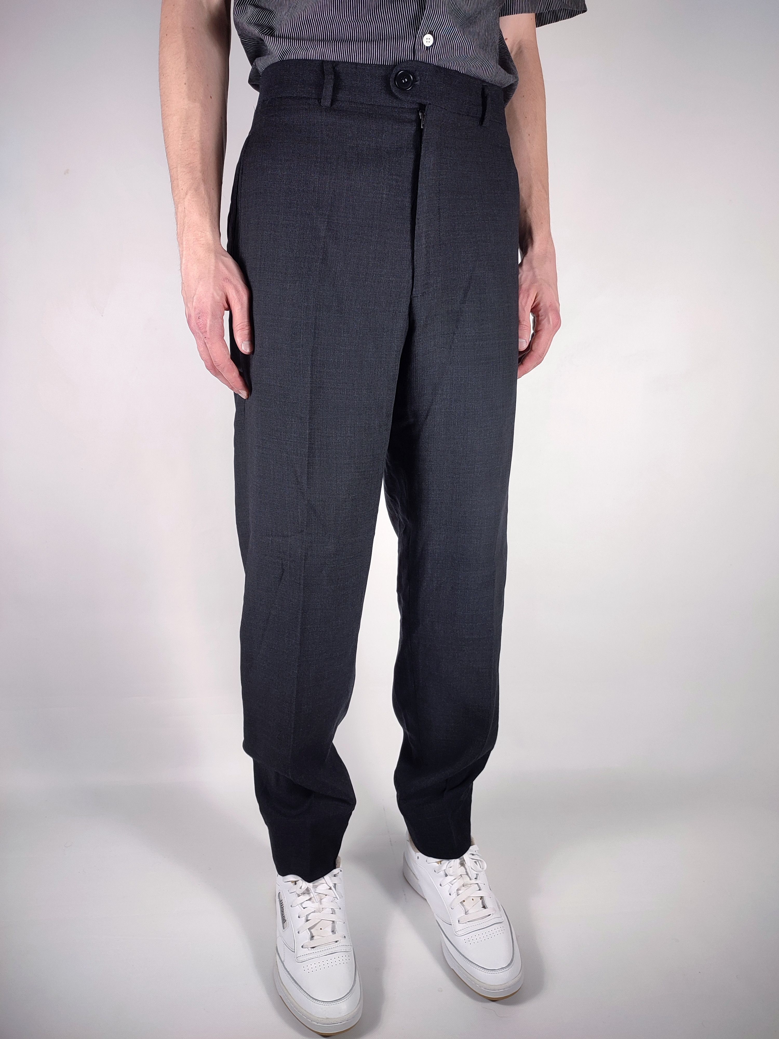 ANTONIO MIRO 90s Antonio Miro Fashion Runway Casual Trousers Wool Pants Size US 34 / EU 50 - 1 Thumbnail