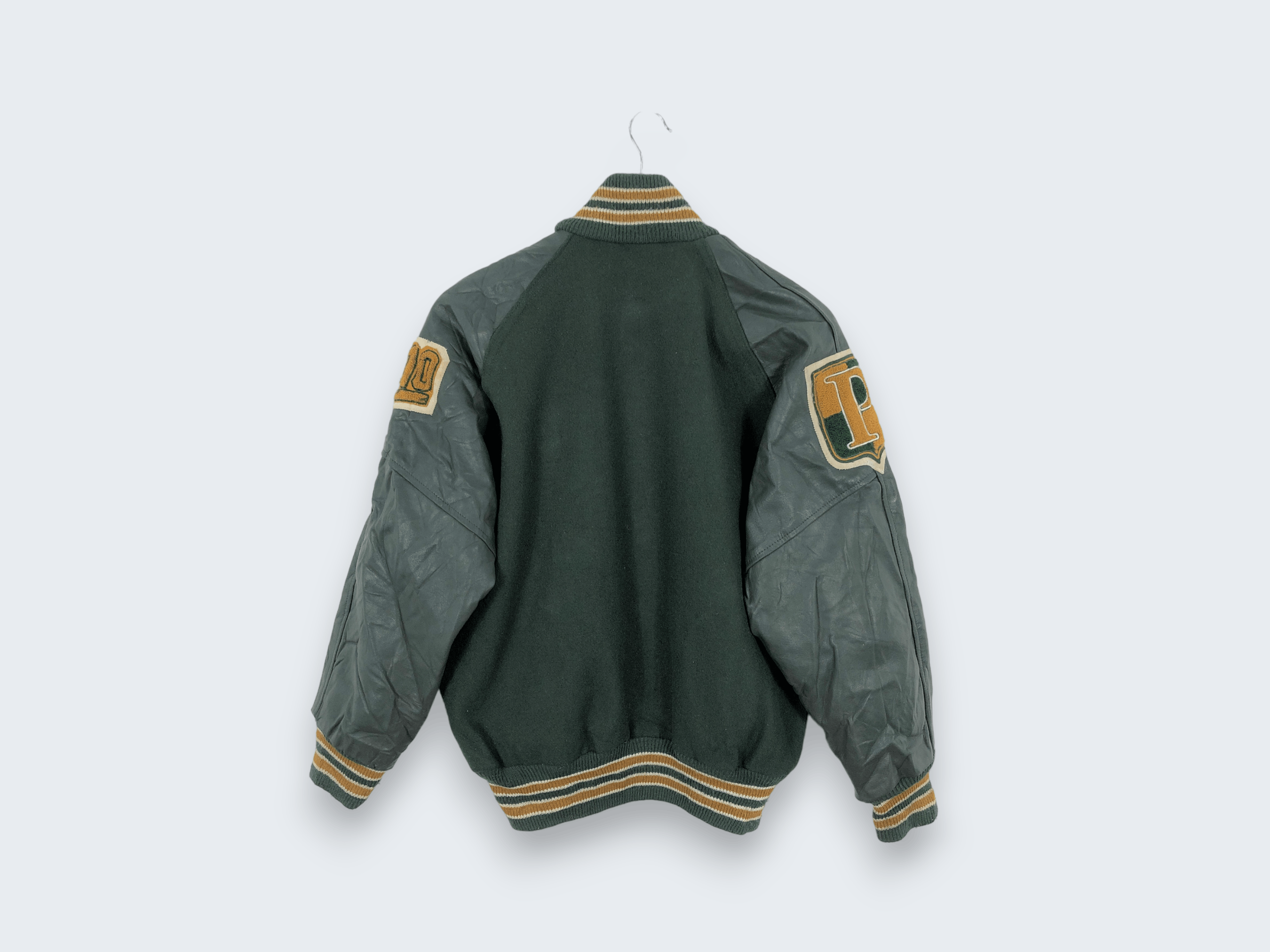 Vintage Vintage 90s Neff Chelsea Silva Varsity Jacket Leather Sleeve Size US M / EU 48-50 / 2 - 2 Thumbnail