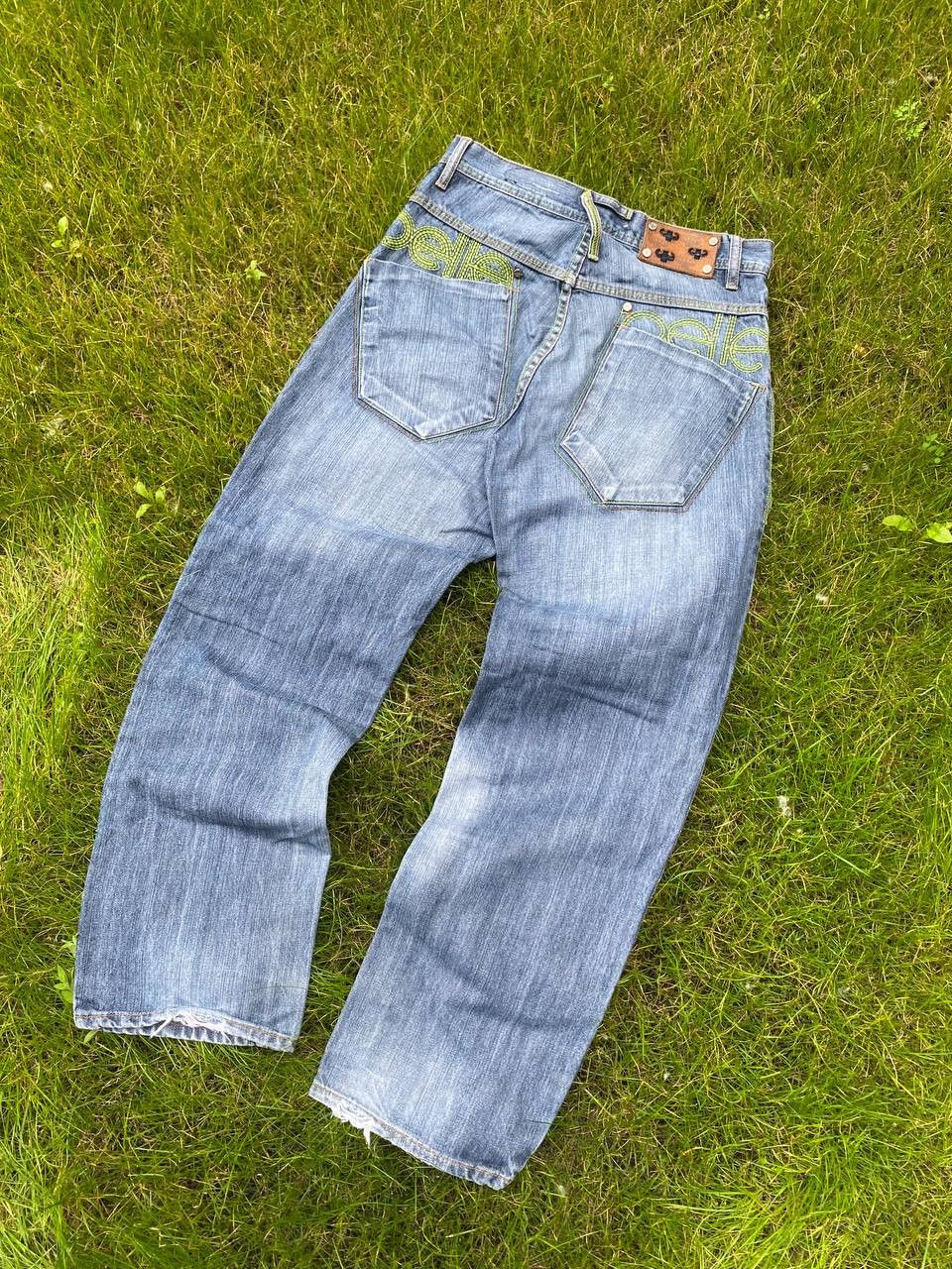 VINTAGE Denim Pelle Pelle by Marc Buchanan 90s Medium 32