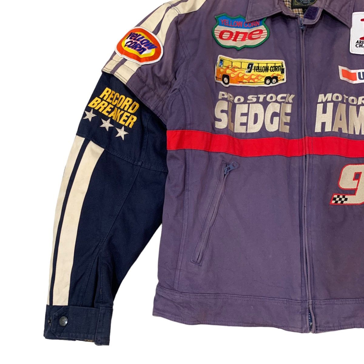 YELLOW CORN 🔥Vintage Yellow Corn Sledge Hammer Convertible Racing Jacket Size US M / EU 48-50 / 2 - 13 Thumbnail