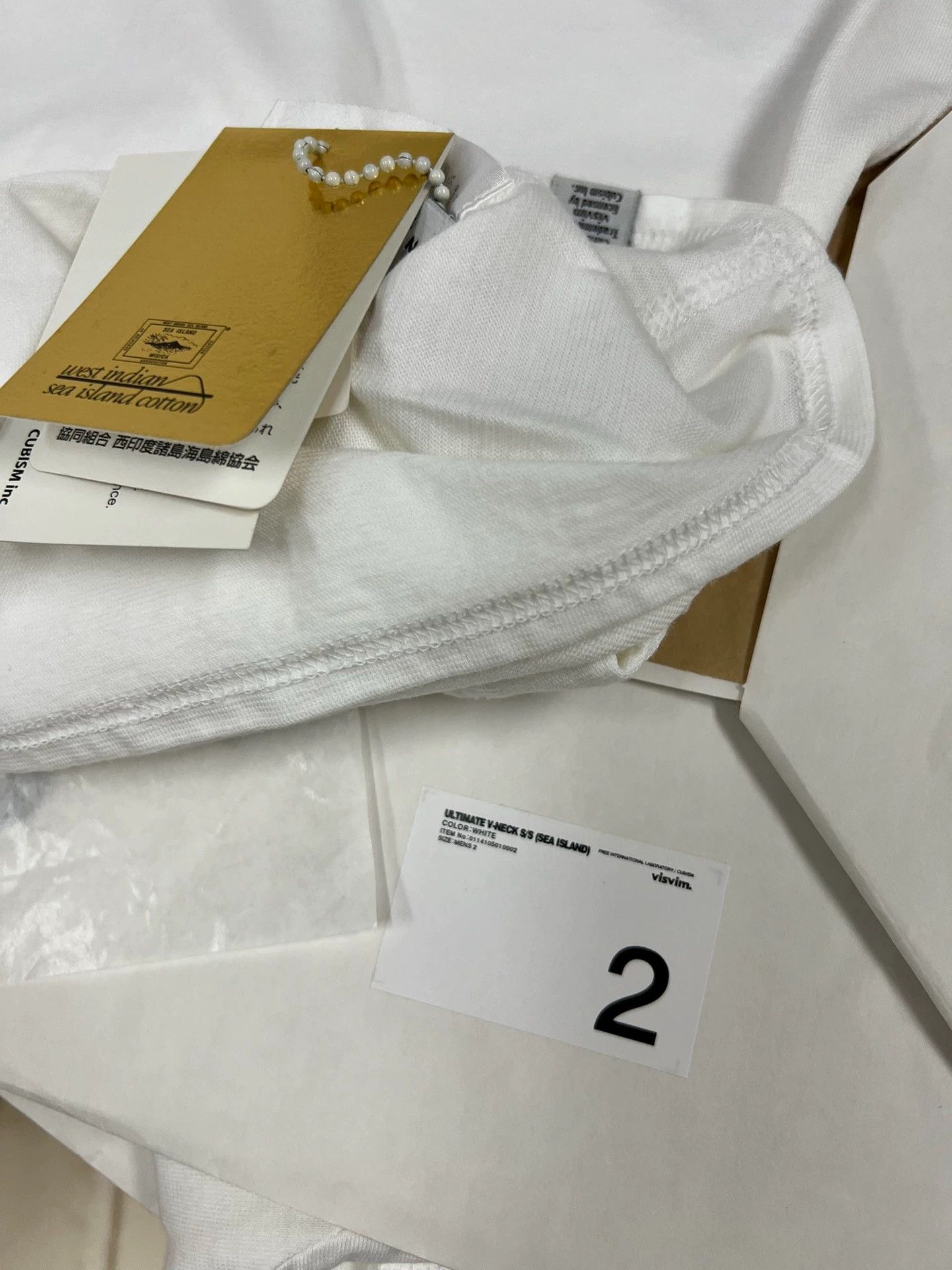 Visvim Men's Visvim Ultimate V Neck Tee White 2 Size US M / EU 48-50 / 2 - 3 Thumbnail