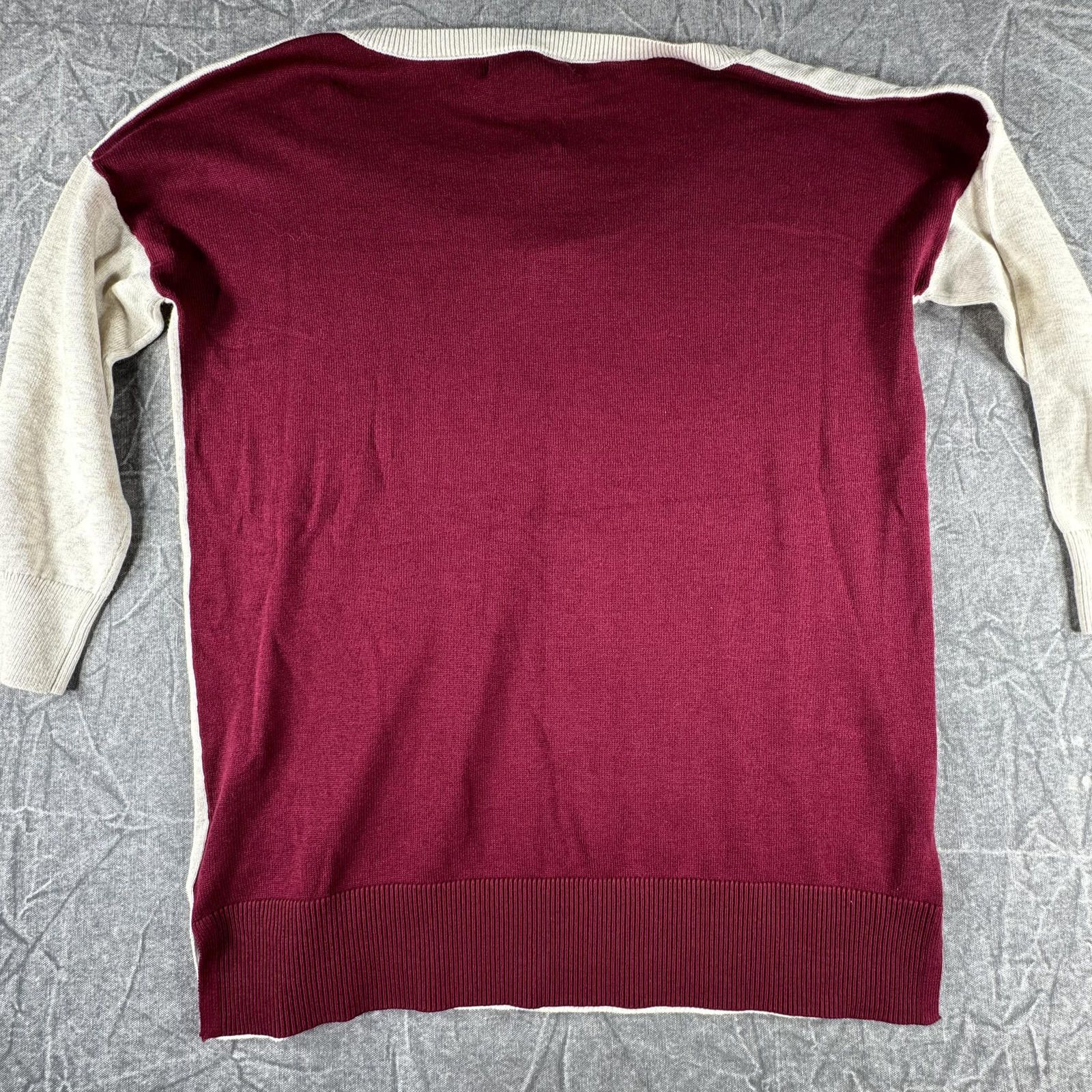 Banana Republic Banana Republic Sweater Women's S Beige Burgundy Cotton NEW Size S / US 4 / IT 40 - 7 Thumbnail