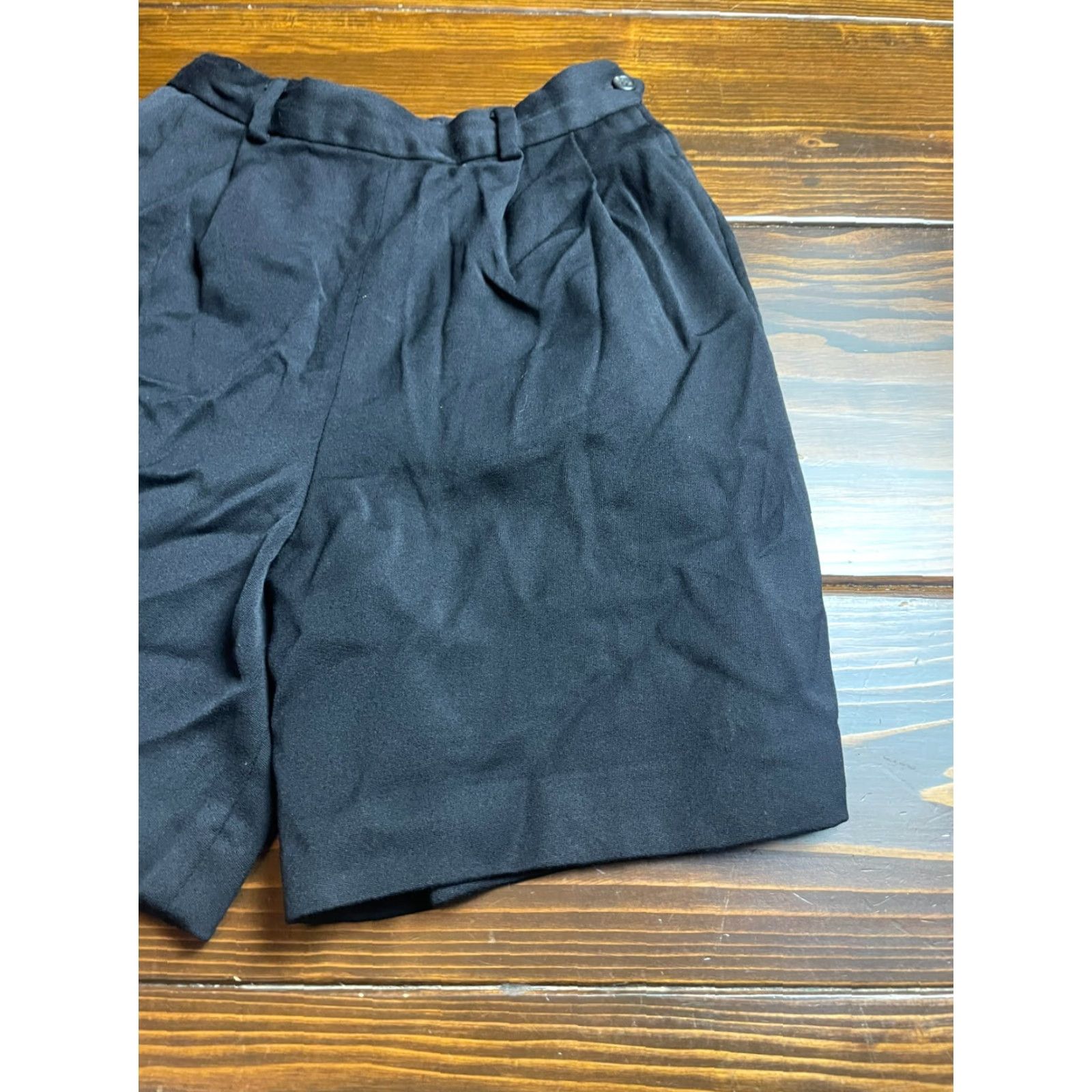 Ralph Lauren Ralph Lauren Shorts Women's 4 Black Pleated Wool Dress Shorts Wool Pleated Flat Front High Rise Casual Chino 7in Inseam Regular Mid Womens Vintage: No Size 27" / US 4 / IT 40 - 3 Thumbnail