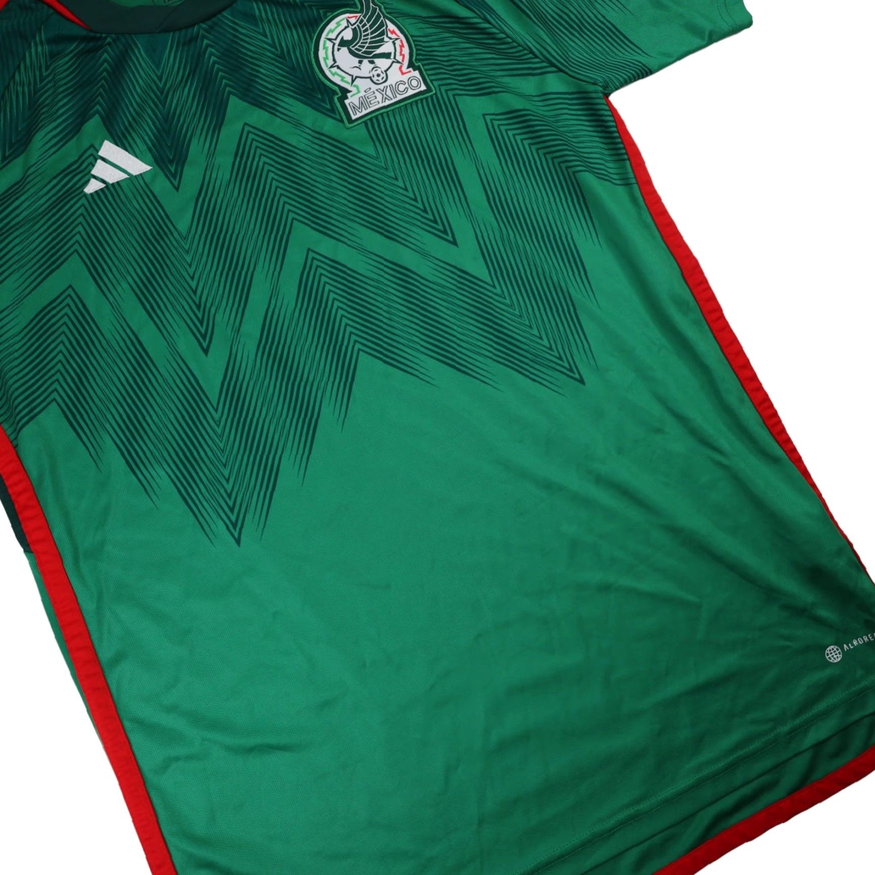 Adidas VINTAGE 2022 Adidas Mexico National Football Team Players Jersey Green Shirts Mens Large Size US L / EU 52-54 / 3 - 3 Thumbnail