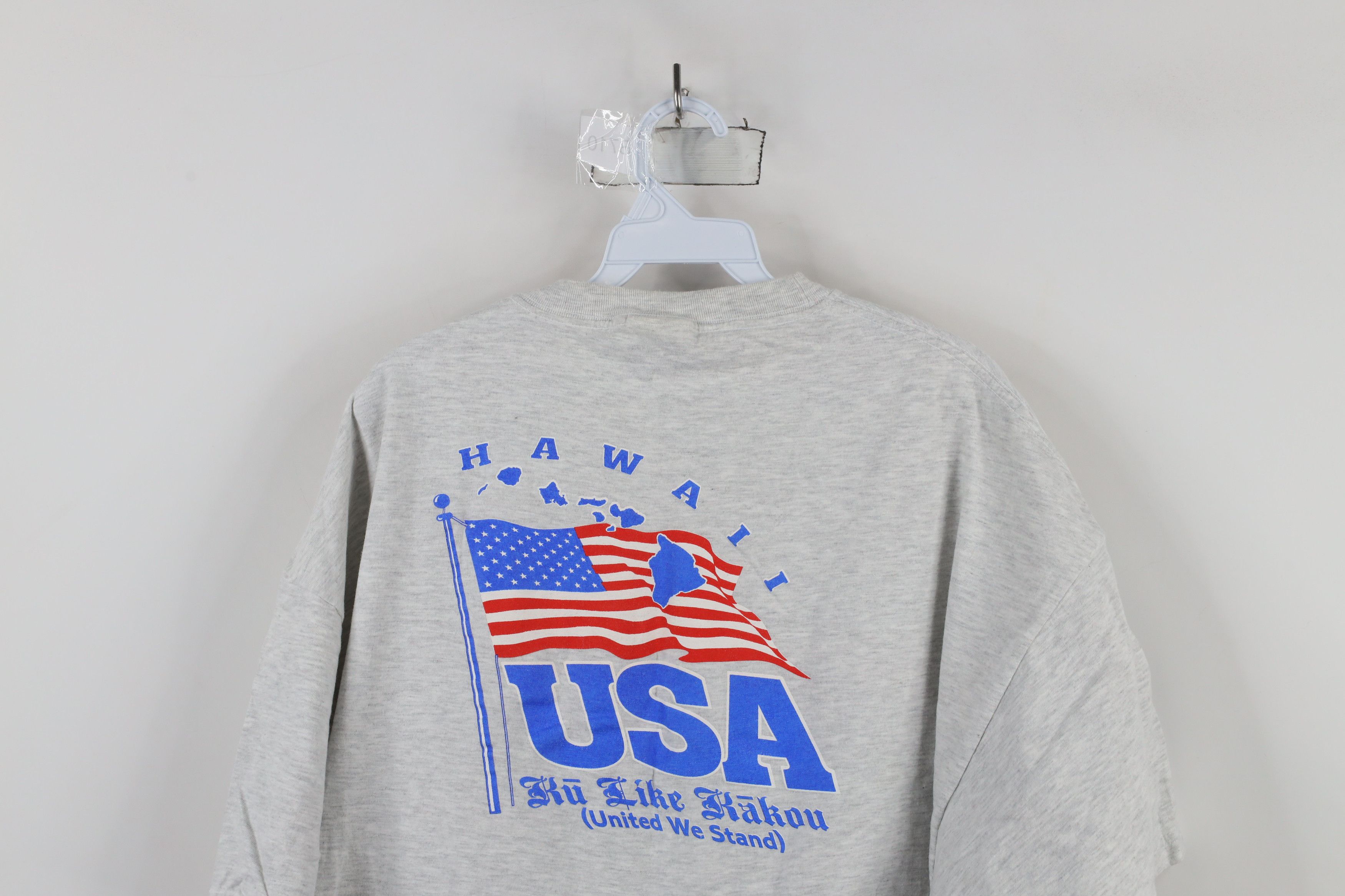 Vintage Vintage 90s Hawaii USA Ku Like Kakou United We Stand T-Shirt Size US XXL / EU 58 / 5 - 12 Thumbnail
