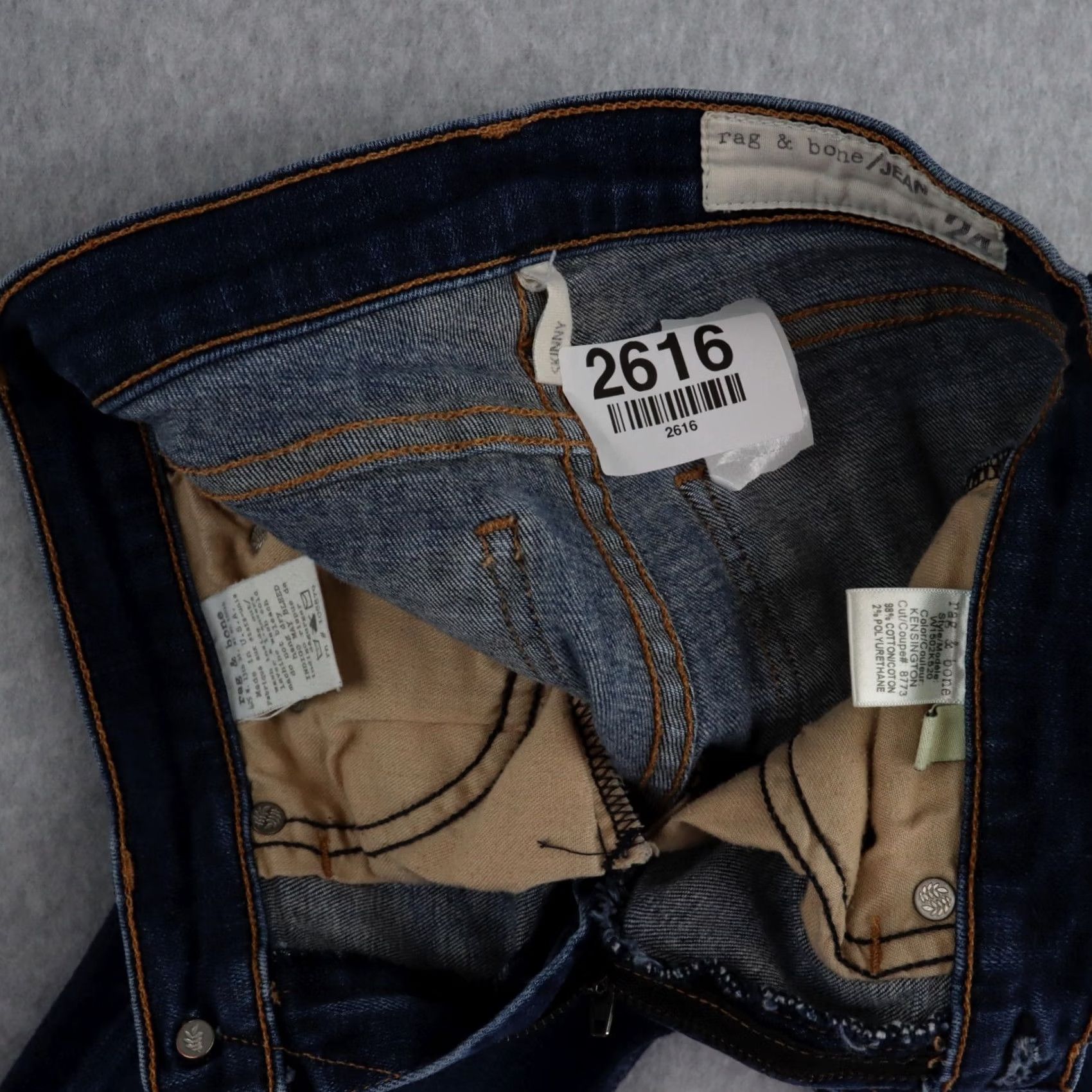 Rag & Bone RAG&BONE Jeans Skinny 27X28 High Rise Dark Wash Blue Women Size 27" / US 4 / IT 40 - 3 Thumbnail