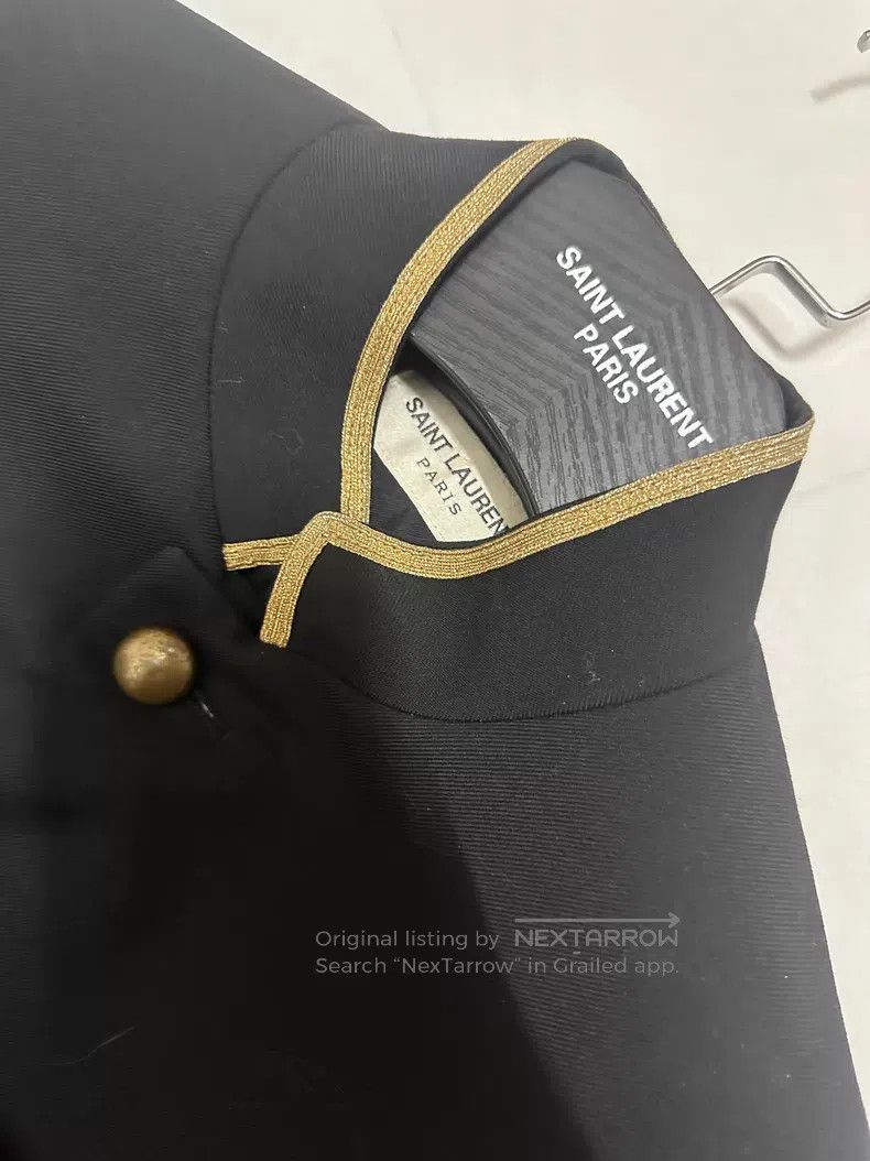 Saint Laurent Paris Saint Laurent Paris Jacket with Black Gold Thread Embroide Size US XS / EU 42 / 0 - 4 Thumbnail