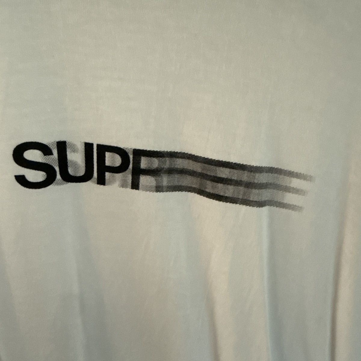 Supreme Supreme White Motion Logo Tee | Medium | Black Logo | NEW Size US M / EU 48-50 / 2 - 2 Thumbnail