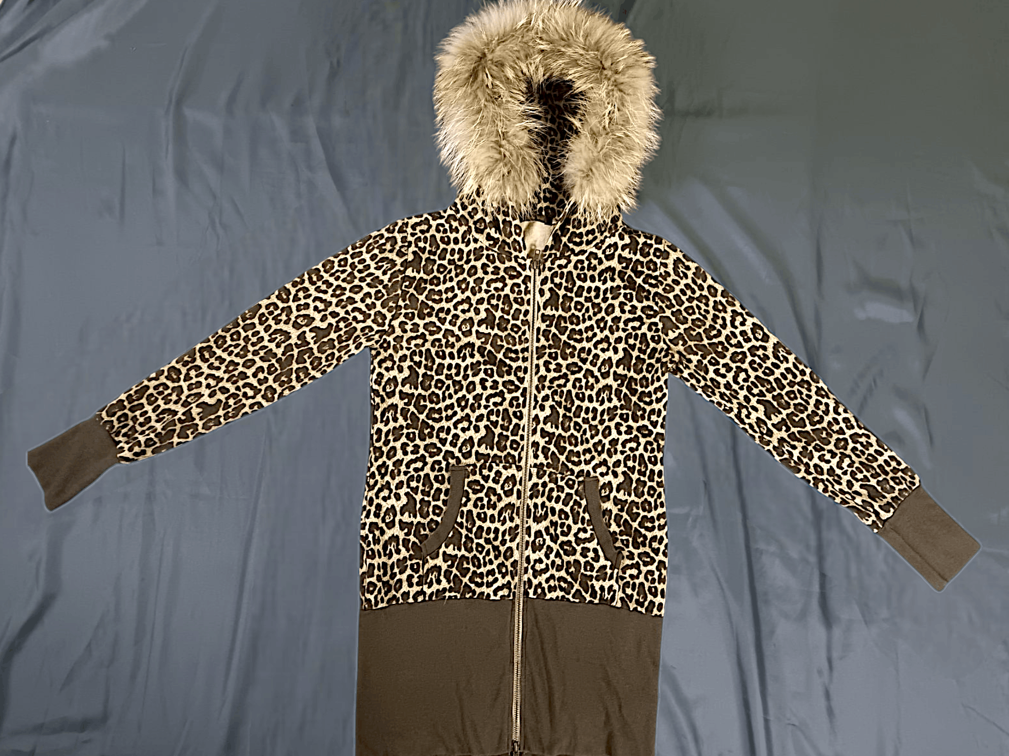 Japanese Brand JOKY GAL Leopard Print Fur Zipper Hoodie Size US S / EU 44-46 / 1 - 18 Thumbnail
